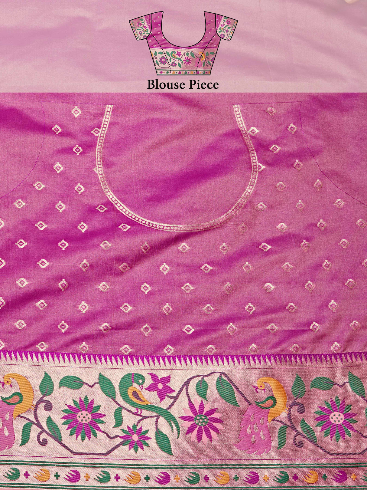 Mimosa Women's Woven Design Patola Style Art Silk Saree With Blouse Piece : SA00001379PNKFREE