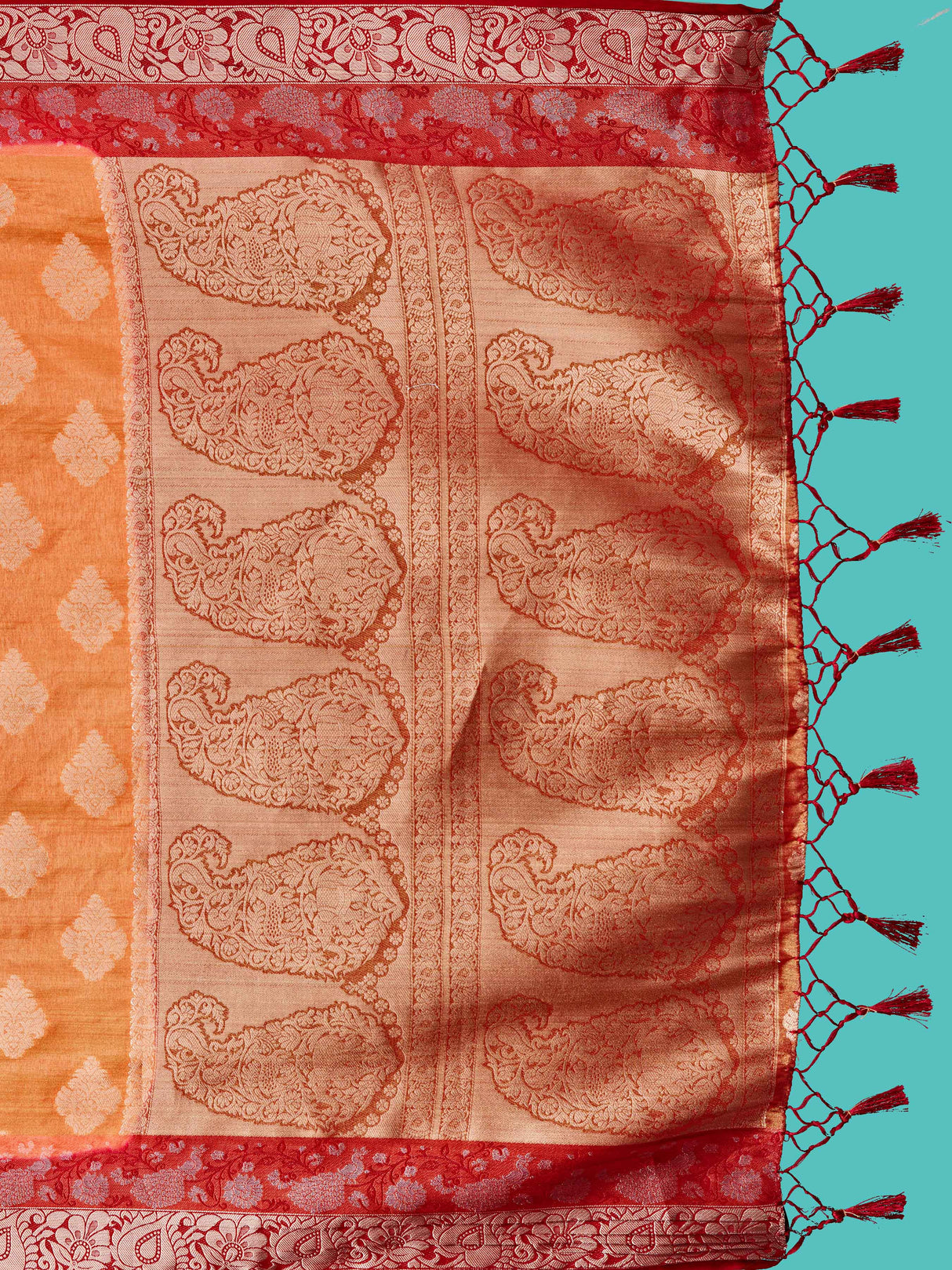 Mimosa Women's Woven Design Kanjivaram Style Art Silk Saree With Blouse Piece : SA0000393PCFREE