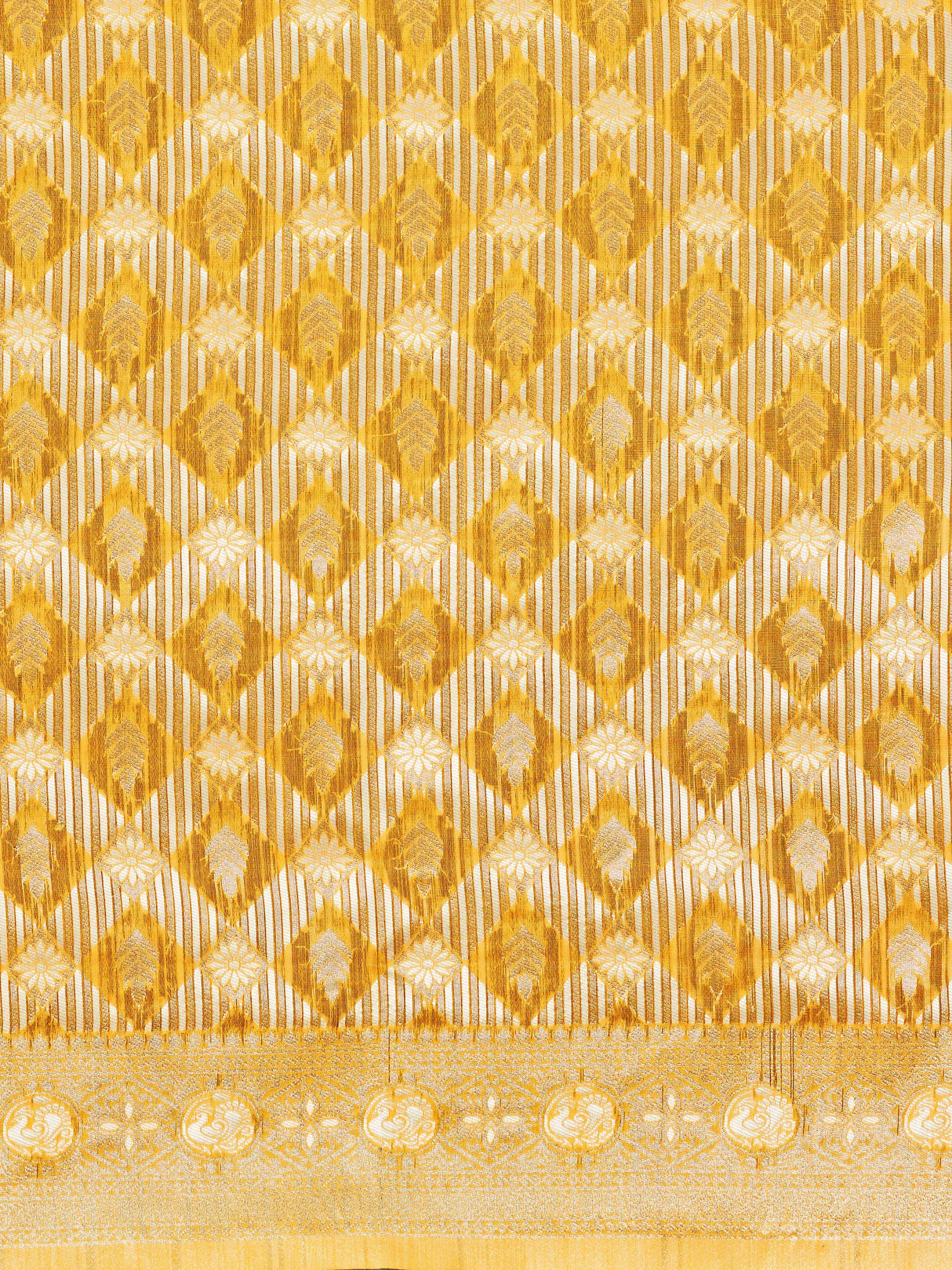 Mimosa Women's Woven Design Banarasi Style Art Silk Saree With Blouse Piece : SA00001278GDFREE