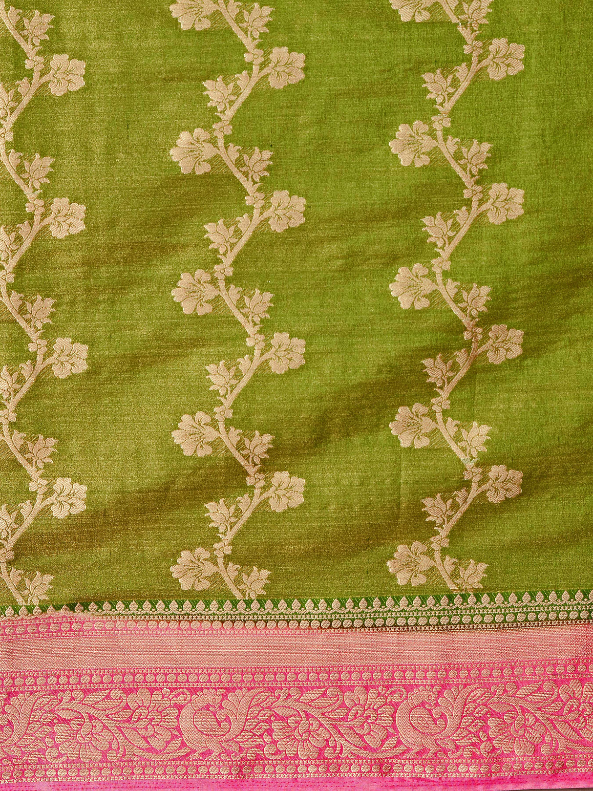 Mimosa Women's Woven Design Kanjivaram Style Art Silk Saree With Blouse Piece : SA0000394GRNFREE