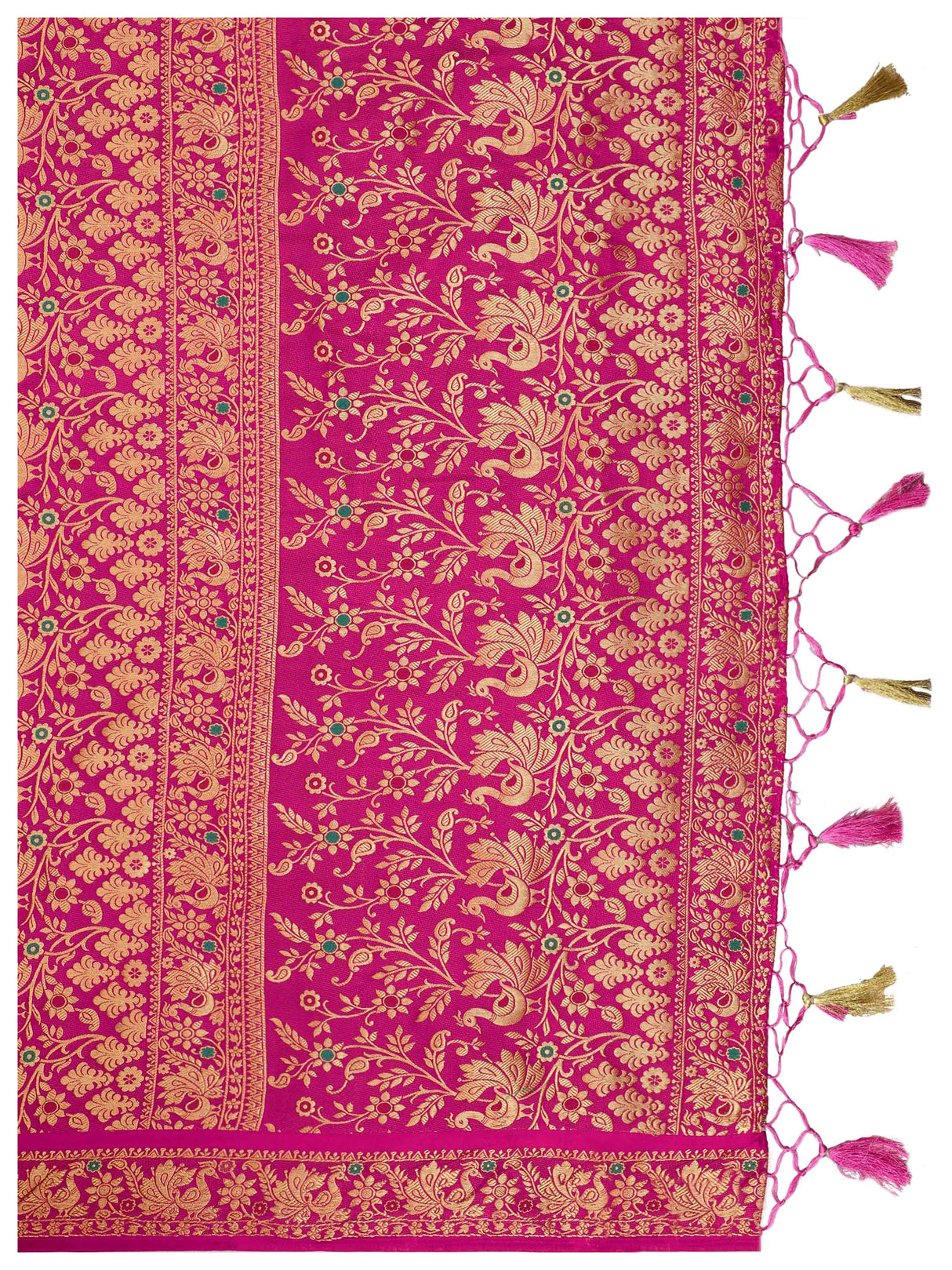 Mimosa Womens Art Silk Saree Kanjivaram BGreen Color