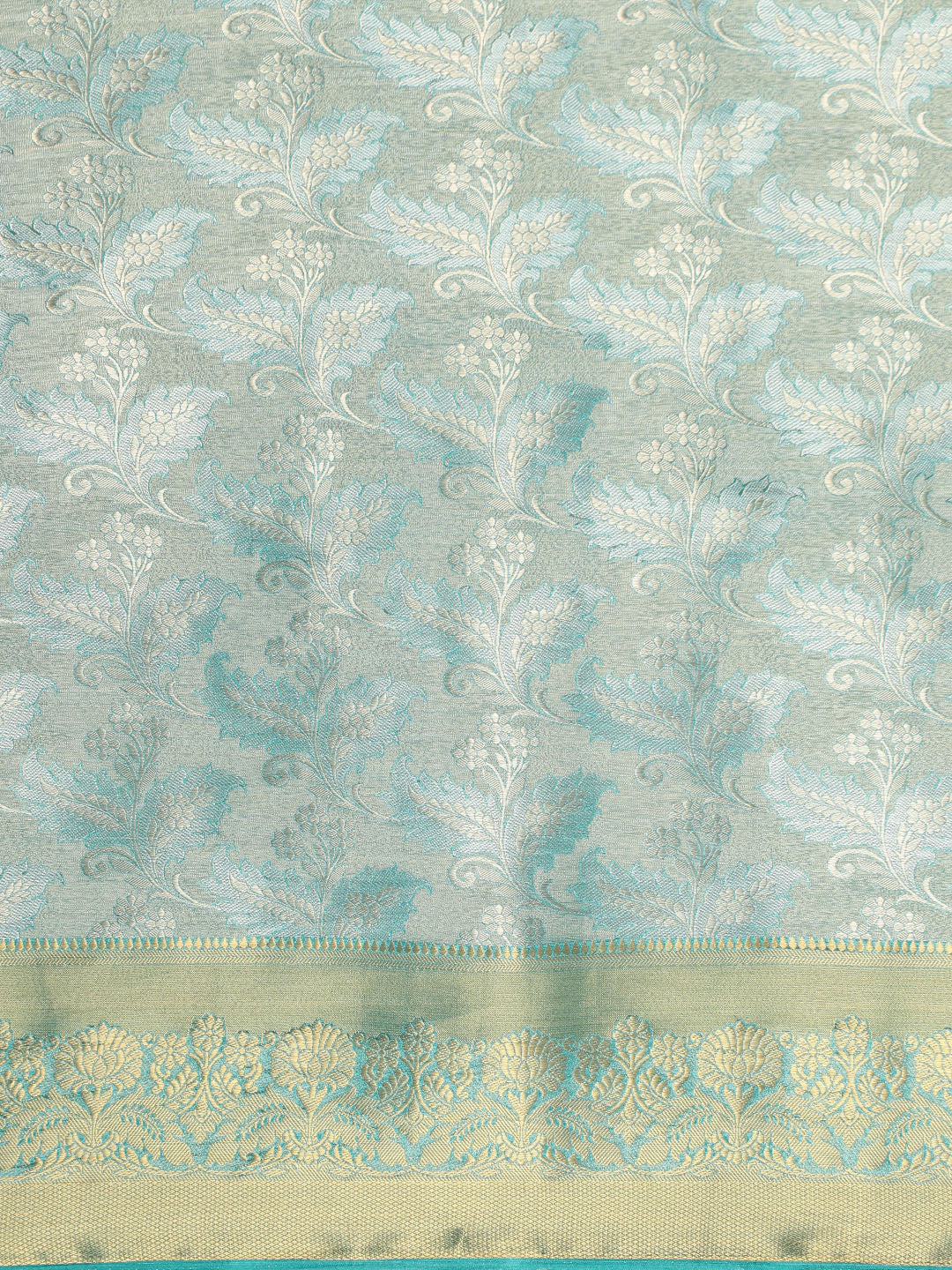 Mimosa Womens Art Silk Saree Banarasi Saffire Color