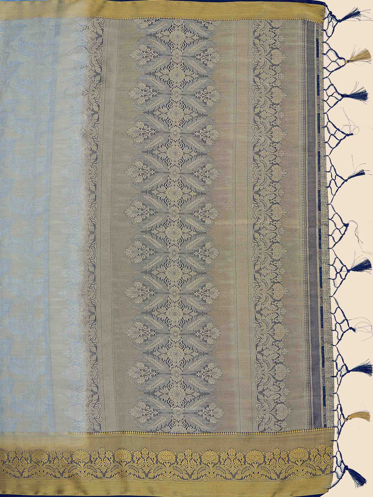 Mimosa Womens Art Silk Saree Kanjivaram Grey Color