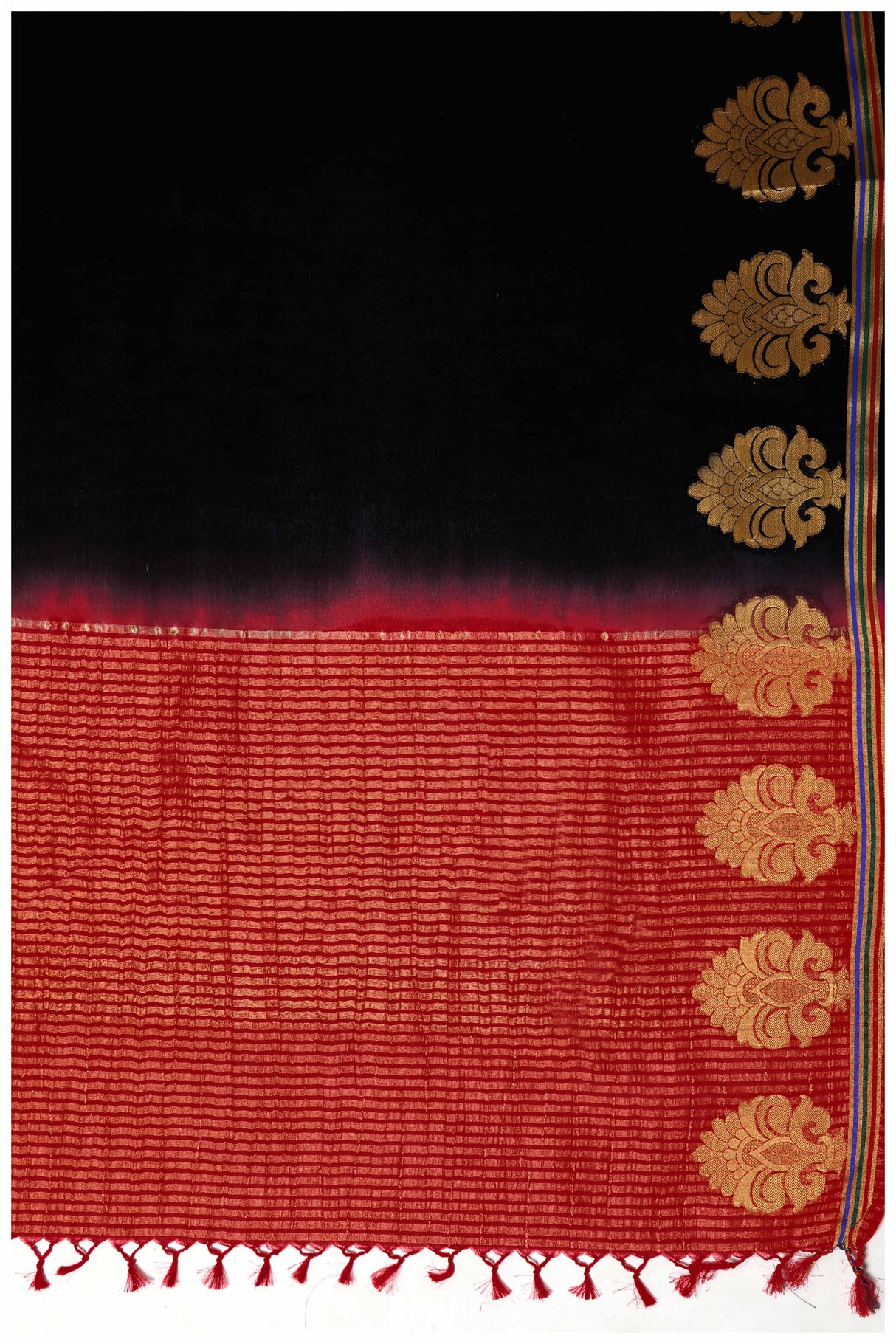 Mimosa Womens Crepe Saree Mysore Silk style Black Color