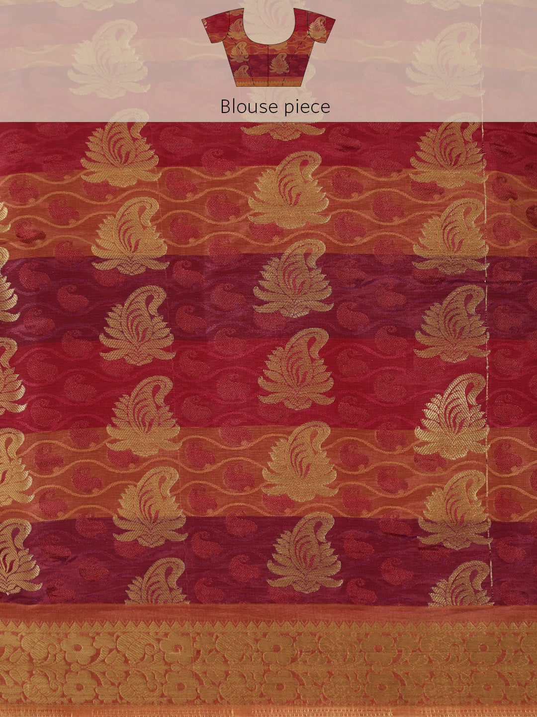 Mimosa Womens Art Silk Saree Kanjivaram Chocolate Color