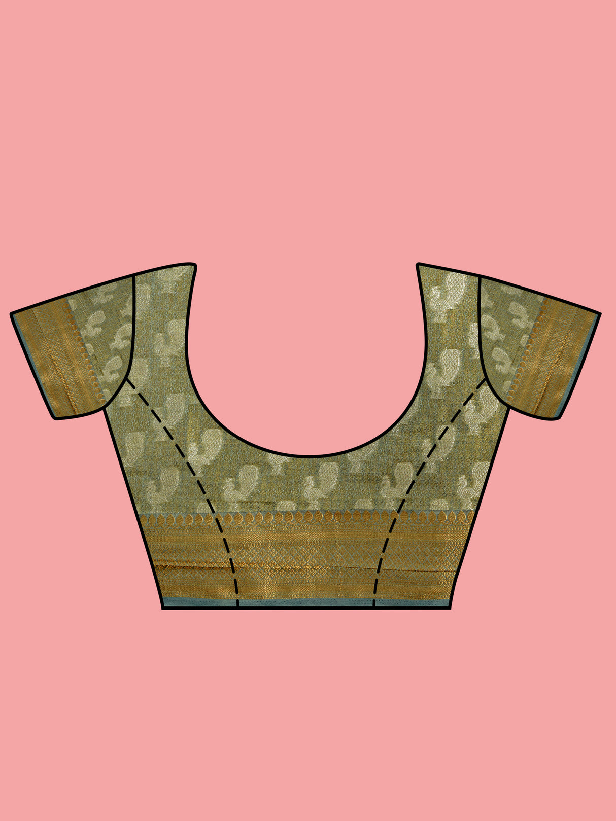 Mimosa Women's Woven Design Kanjivaram Style Art Silk Saree With Blouse Piece : SA0000379LRFREE