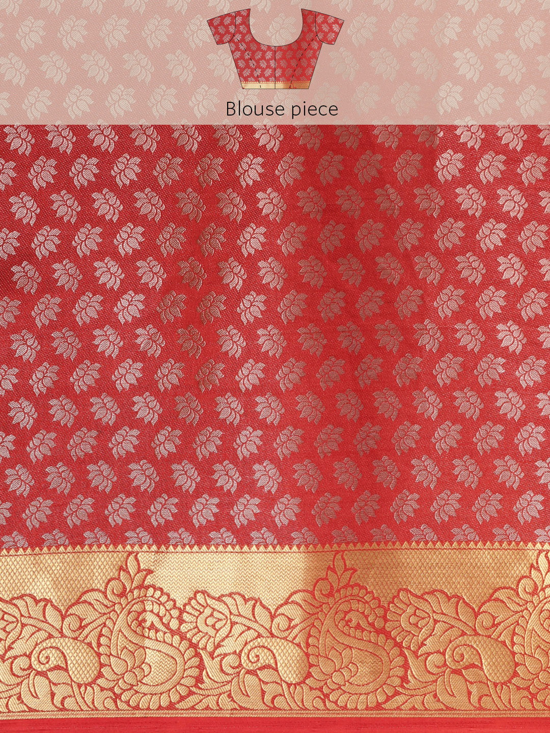 Mimosa Womens Art Silk Saree Kanjivaram Gold Color