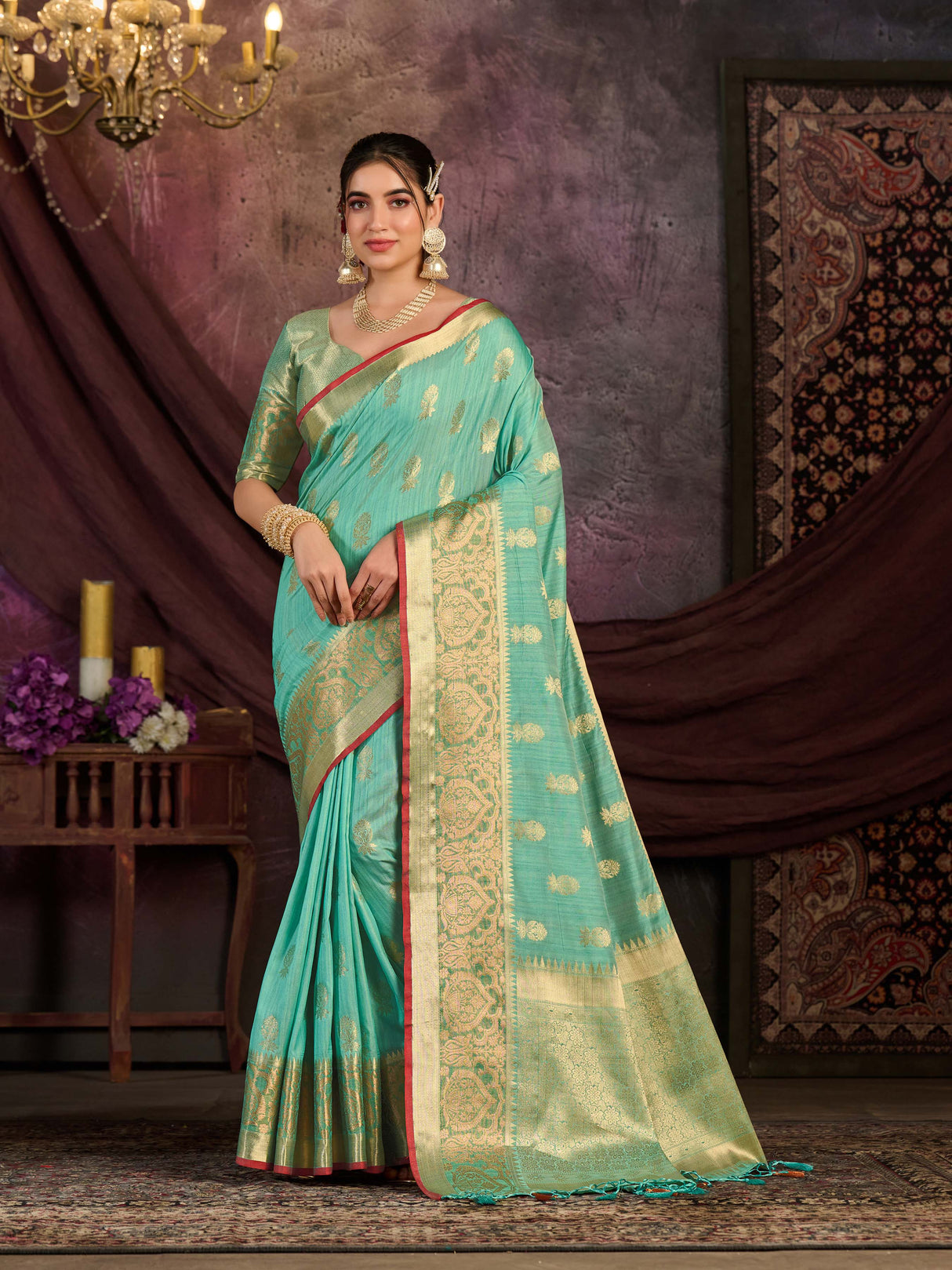 Mimosa Women's Woven Design Chhattisgarh Art Silk Saree With Blouse Piece : SA0000862RM