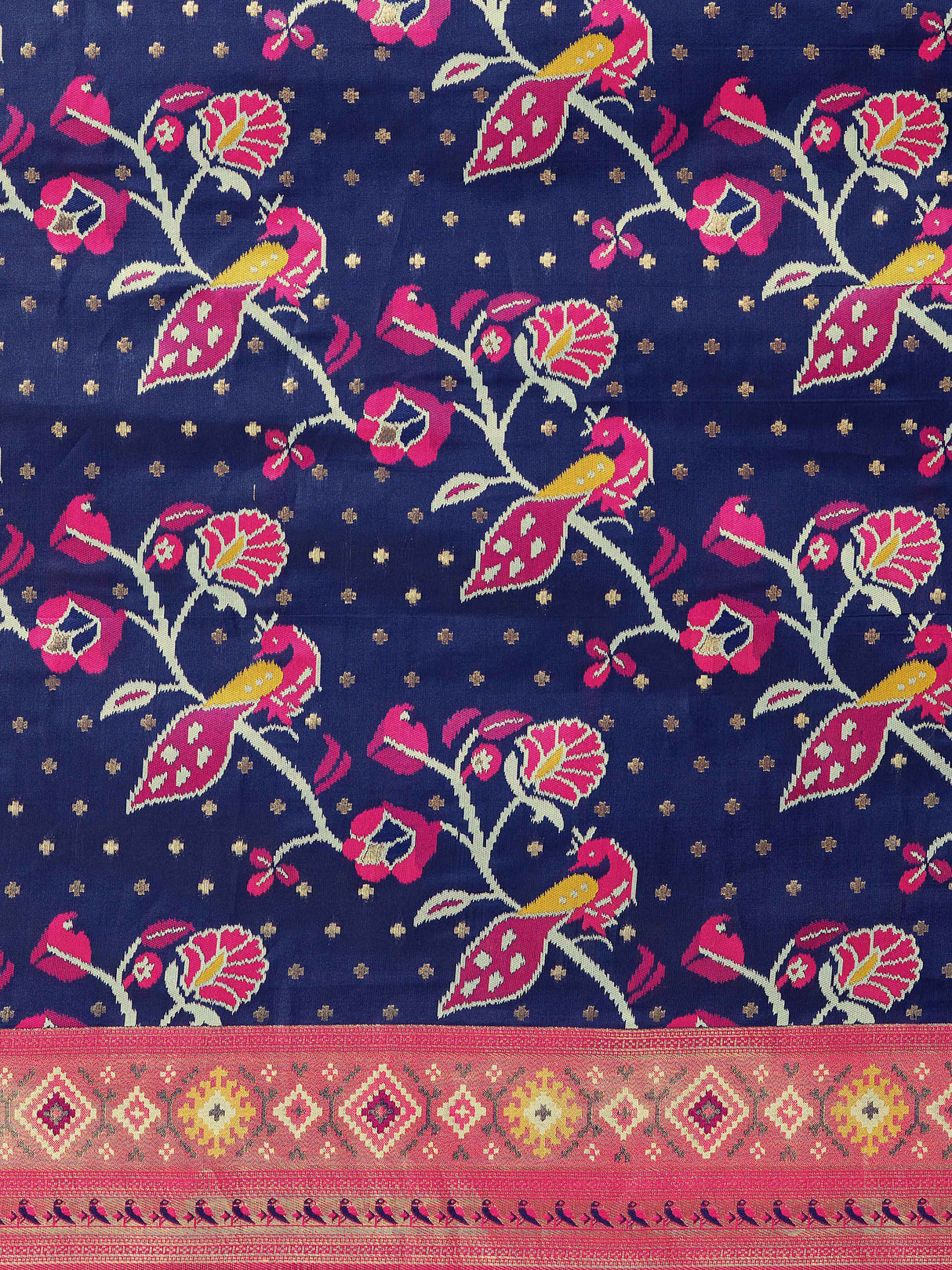 Mimosa Women's Woven Design Kanjivaram Style Art Silk Saree With Blouse Piece : SA00001416NVFREE