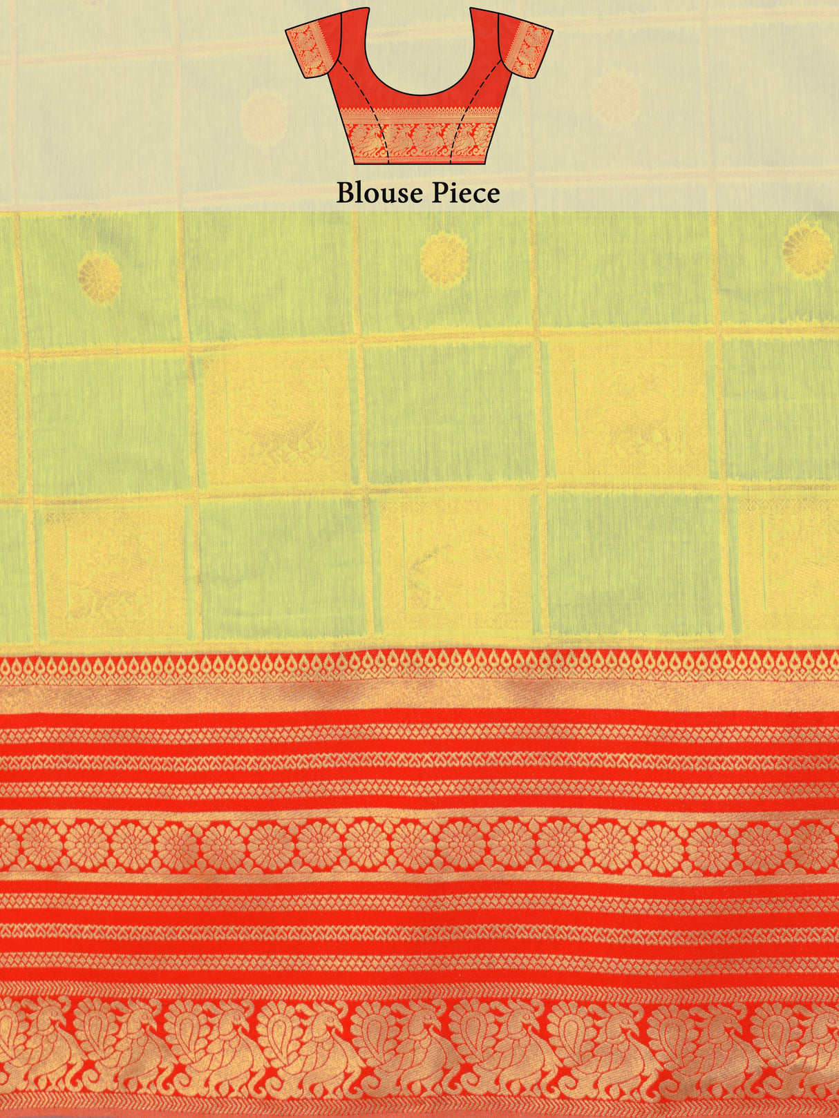 Mimosa Women's Woven Design Kanjivaram Style Art Silk Saree With Blouse Piece : SA0000870PS