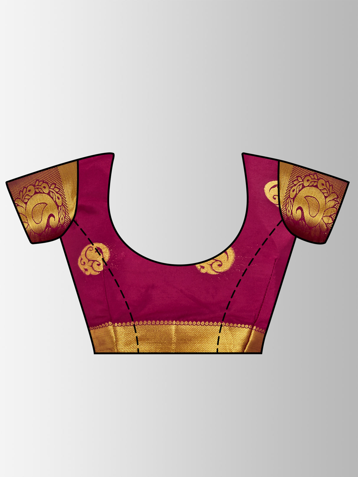 Mimosa Womens Crepe Saree Mysore Silk Wine Color