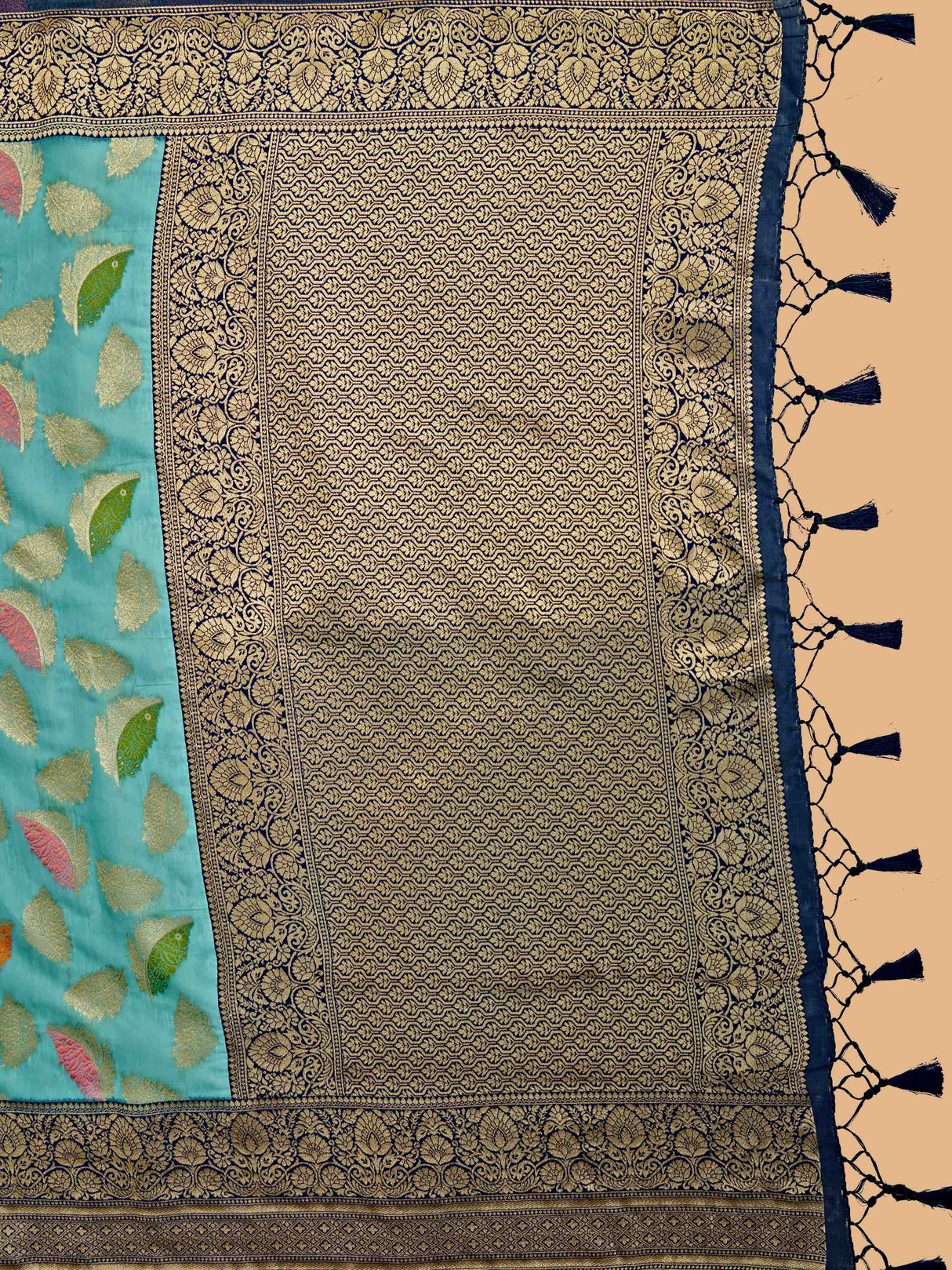 Mimosa Women's Woven Design Kanjivaram Linen Saree With Blouse Piece : SA00001245SFFREE