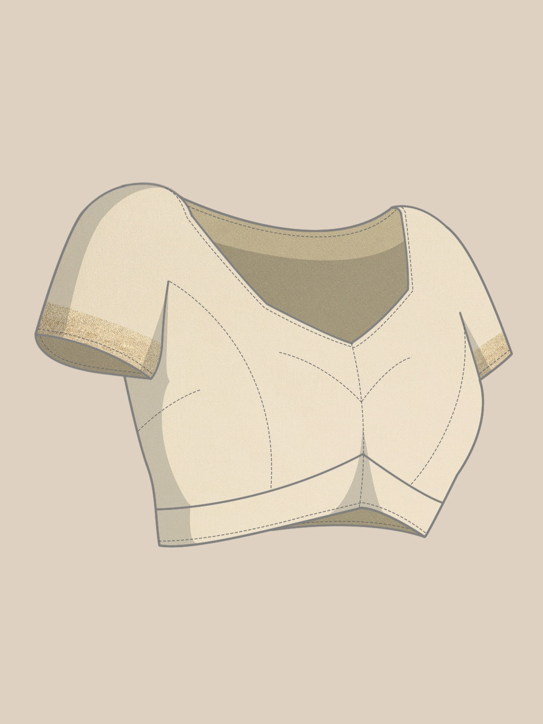 Mimosa Womens Art Silk Saree Kanjivaram Cream Color