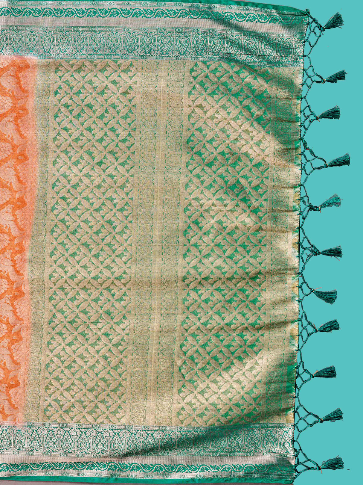 Mimosa Women's Woven Design Kanjivaram Style Art Silk Saree With Blouse Piece : SA0000373PCFREE