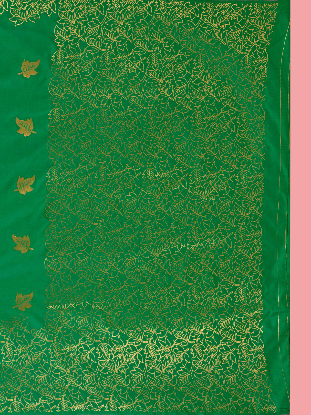 Mimosa Women's Woven Design Kanjivaram Style Art Silk Saree With Blouse Piece : SA00001348GRNFREE