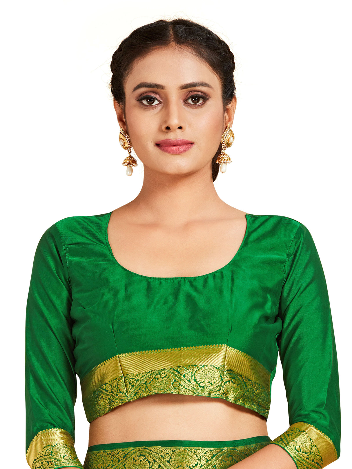 Mimosa Womens Crepe Saree Mysore Silk Red Color