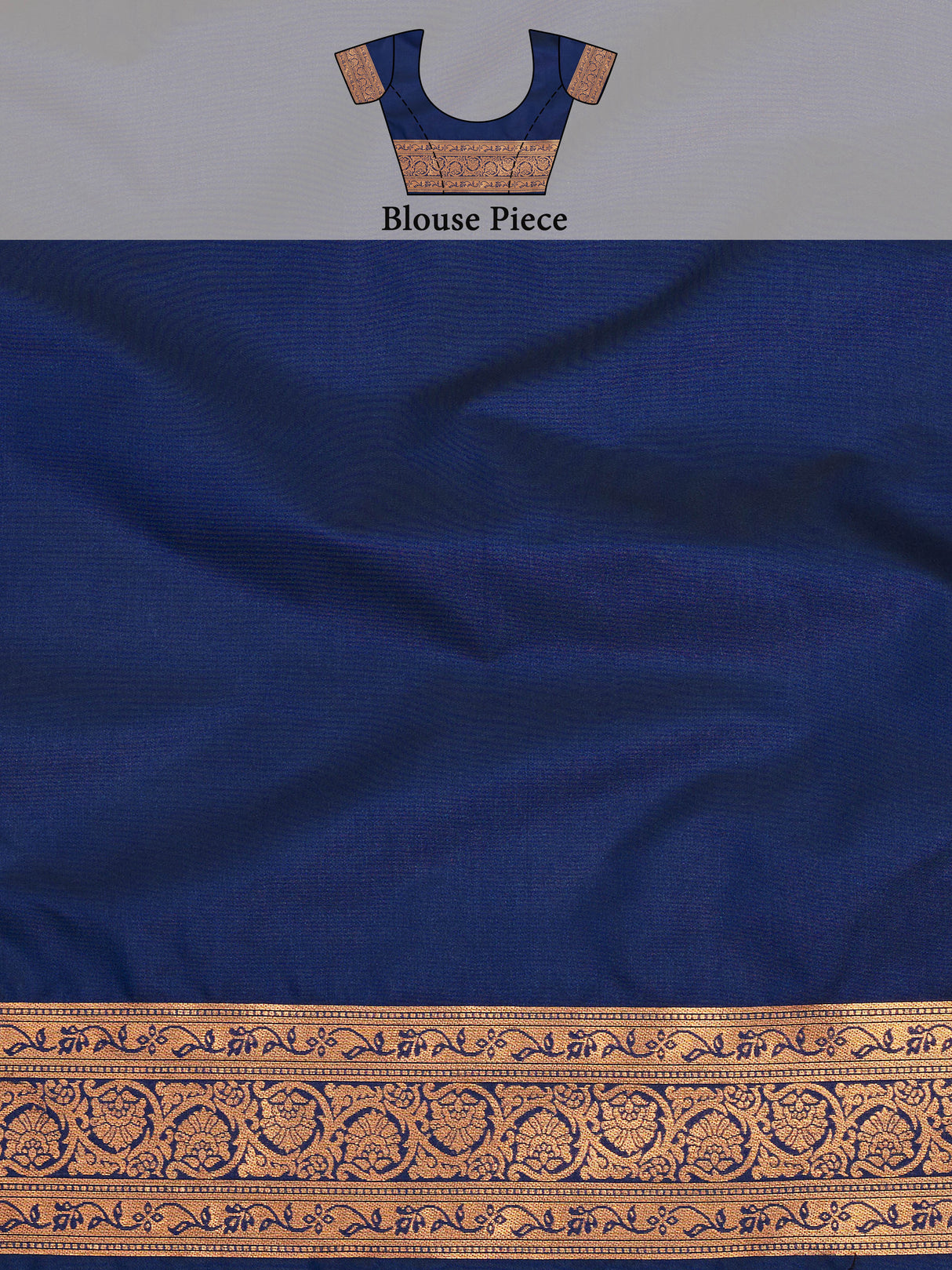 Mimosa Women's Woven Design Kanjivaram Style Art Silk Saree With Blouse Piece : SA00001384NVFREE