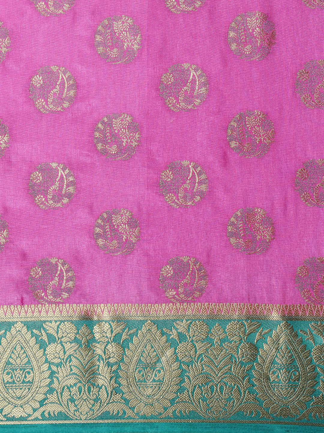 Mimosa Womens Art Silk Saree Kanjivaram Pink Color