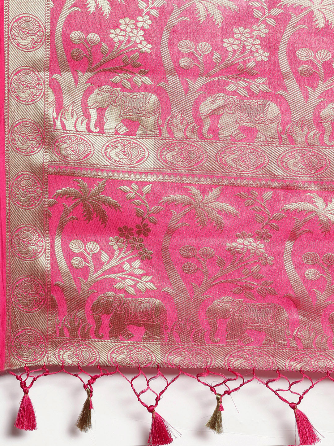 Mimosa Womens Art Silk Saree Kanjivaram Grey Color