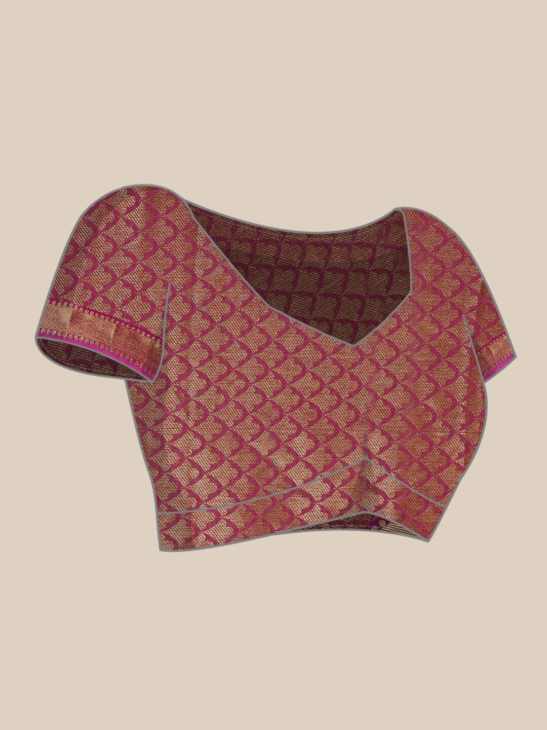 Mimosa Womens Art Silk Saree Kanjivaram Mejanta Color