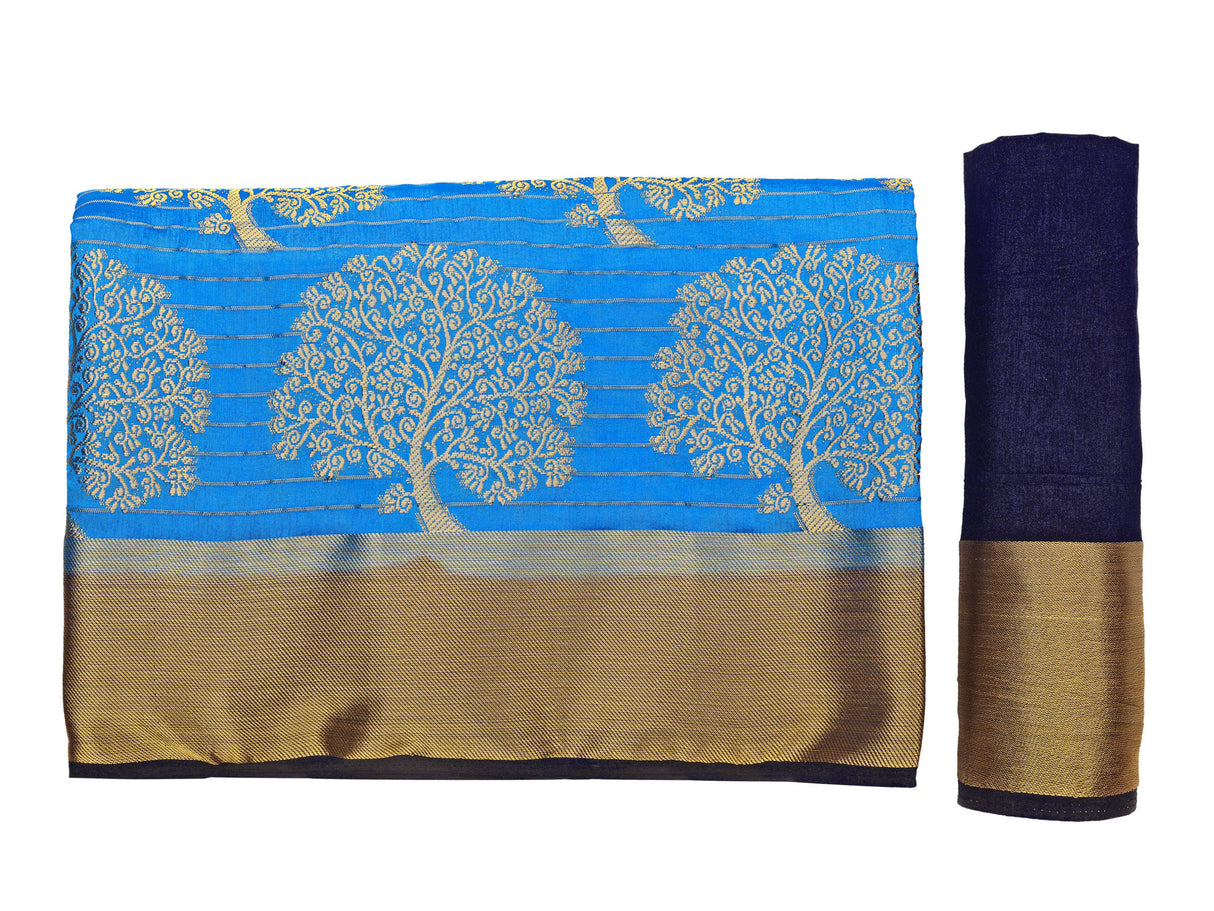 Mimosa Womens Art Silk Saree Kanjivaram Ananda Color