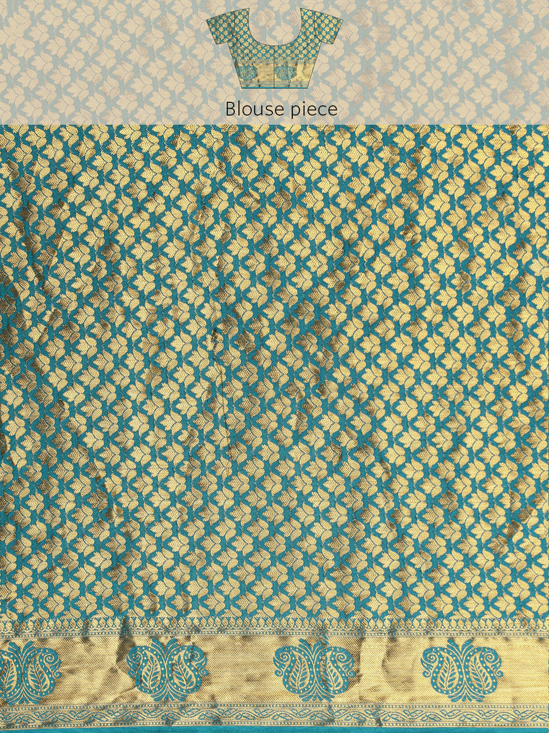 Mimosa Womens Crepe Saree Mysore Silk Saffire Color