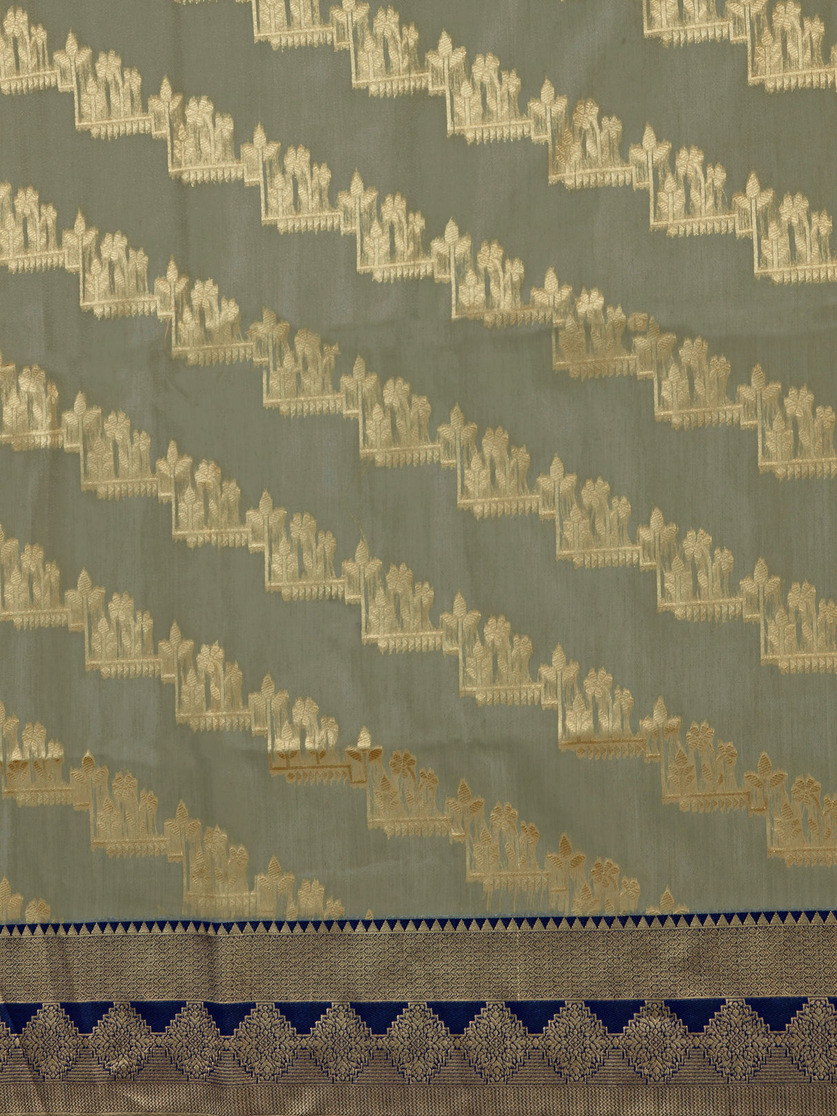 Mimosa Women's Woven Design Kanjivaram Linen Saree With Blouse Piece : SA00001233GYFREE