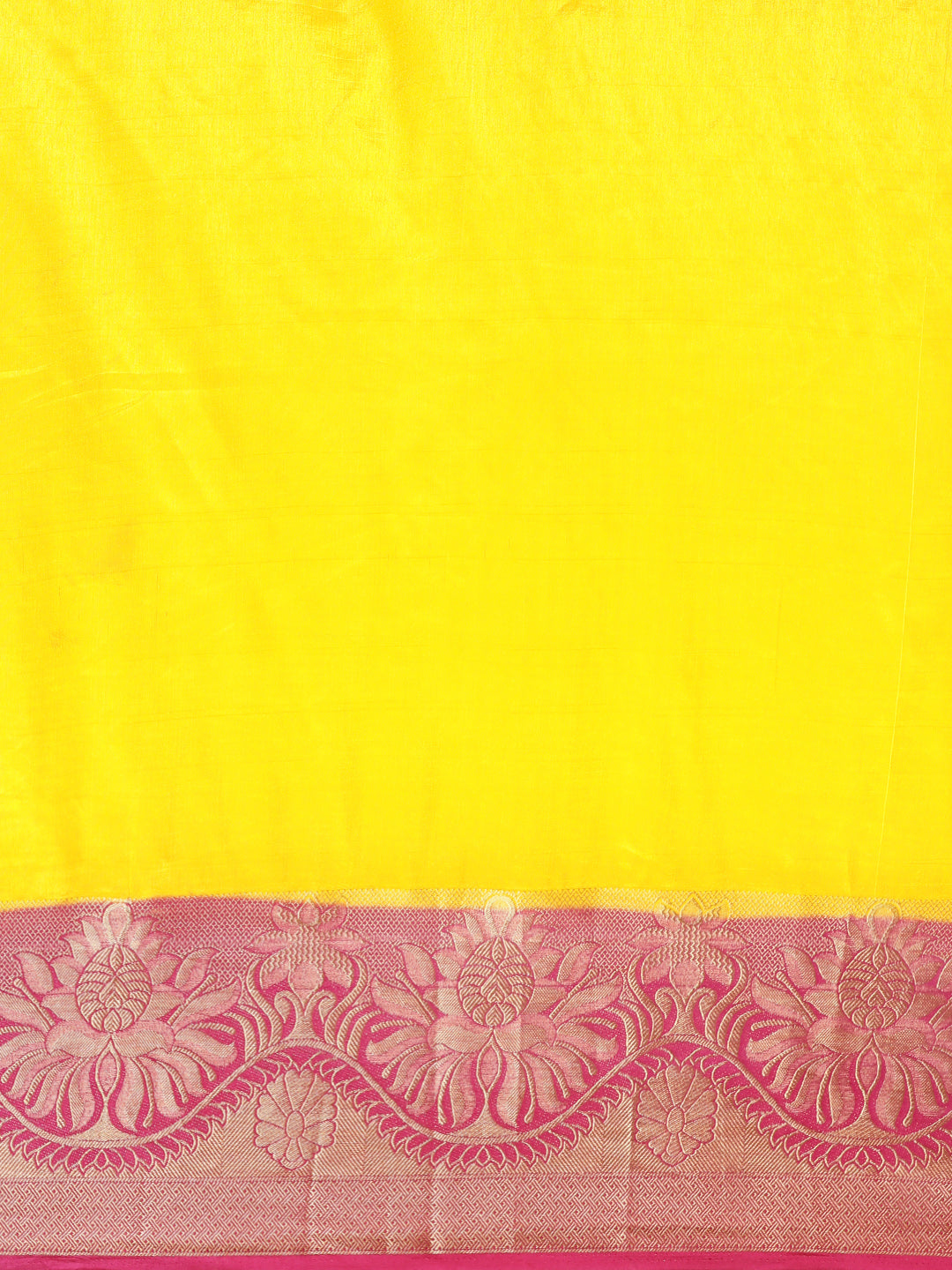 Mimosa Womens Art Silk Saree Kanjivaram Gold Color