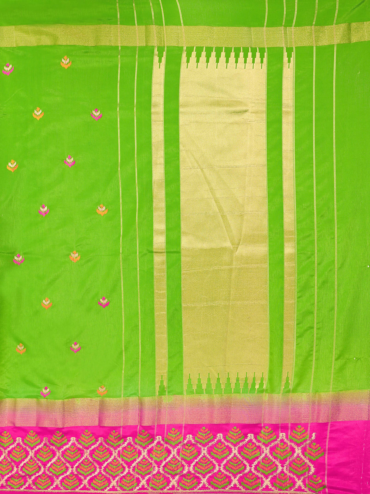 Mimosa Womens Art Silk Saree Kanjivaram Liril Color