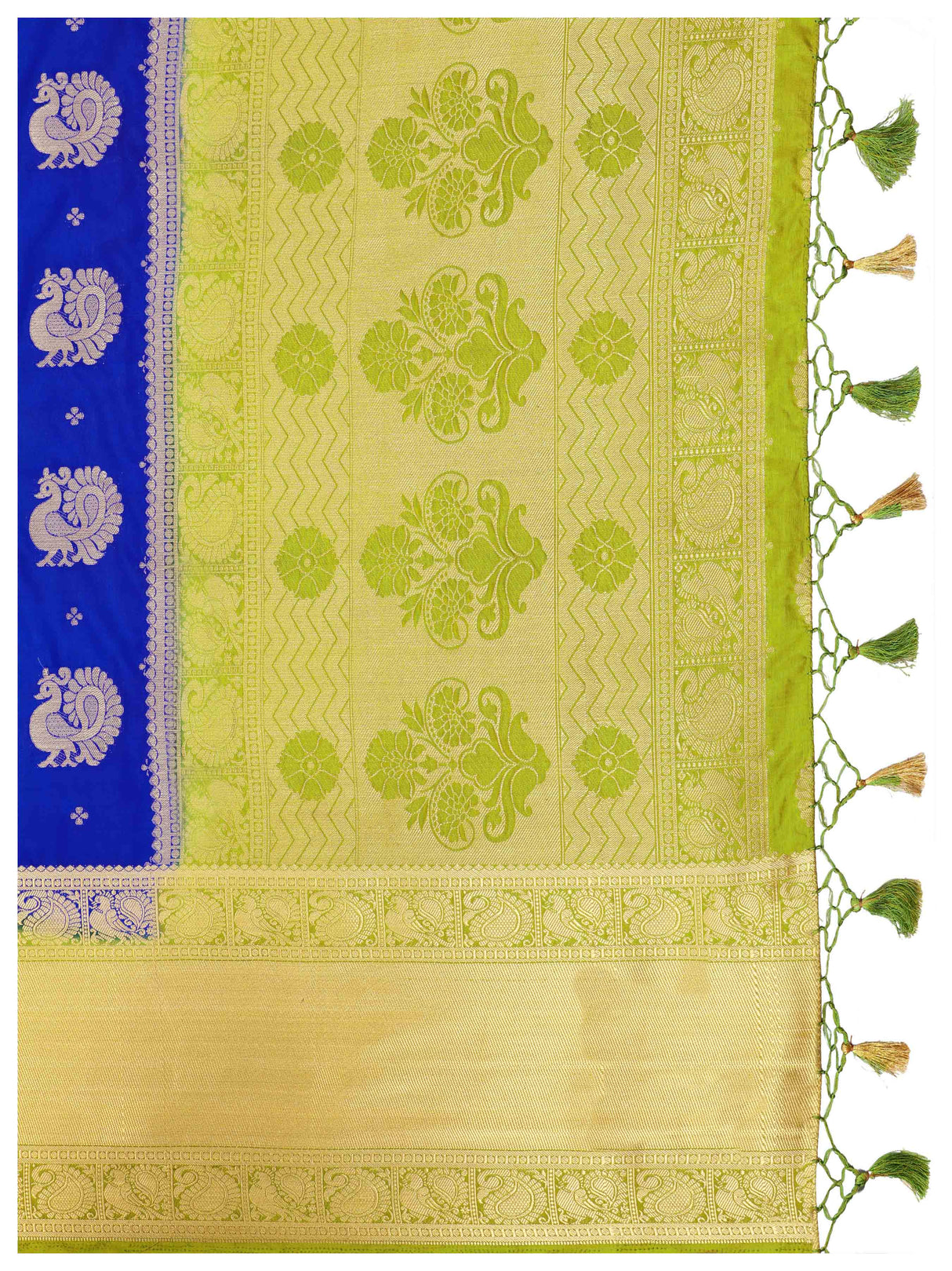 Mimosa Womens Art Silk Saree Kanjivaram Royal Blue Color