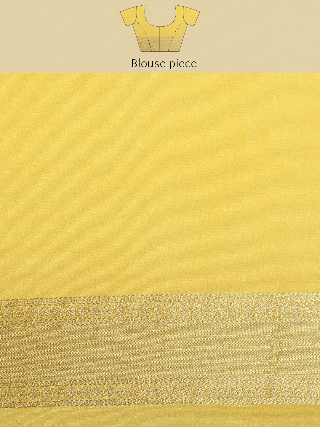 Mimosa Womens Art Silk Saree Kanjivaram Yellow Color
