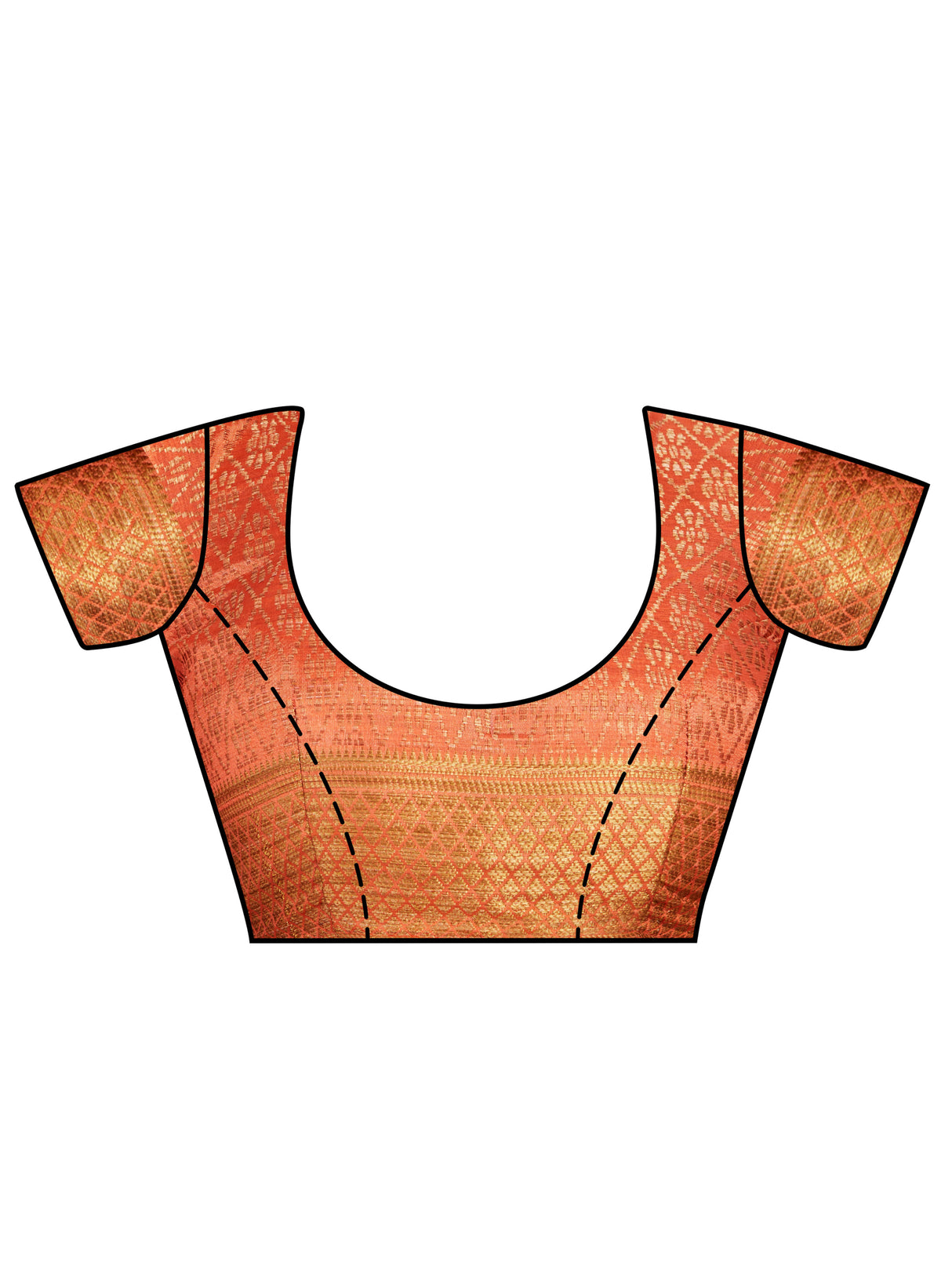 Mimosa Womens Art Silk Saree Kanjivaram Peach Color