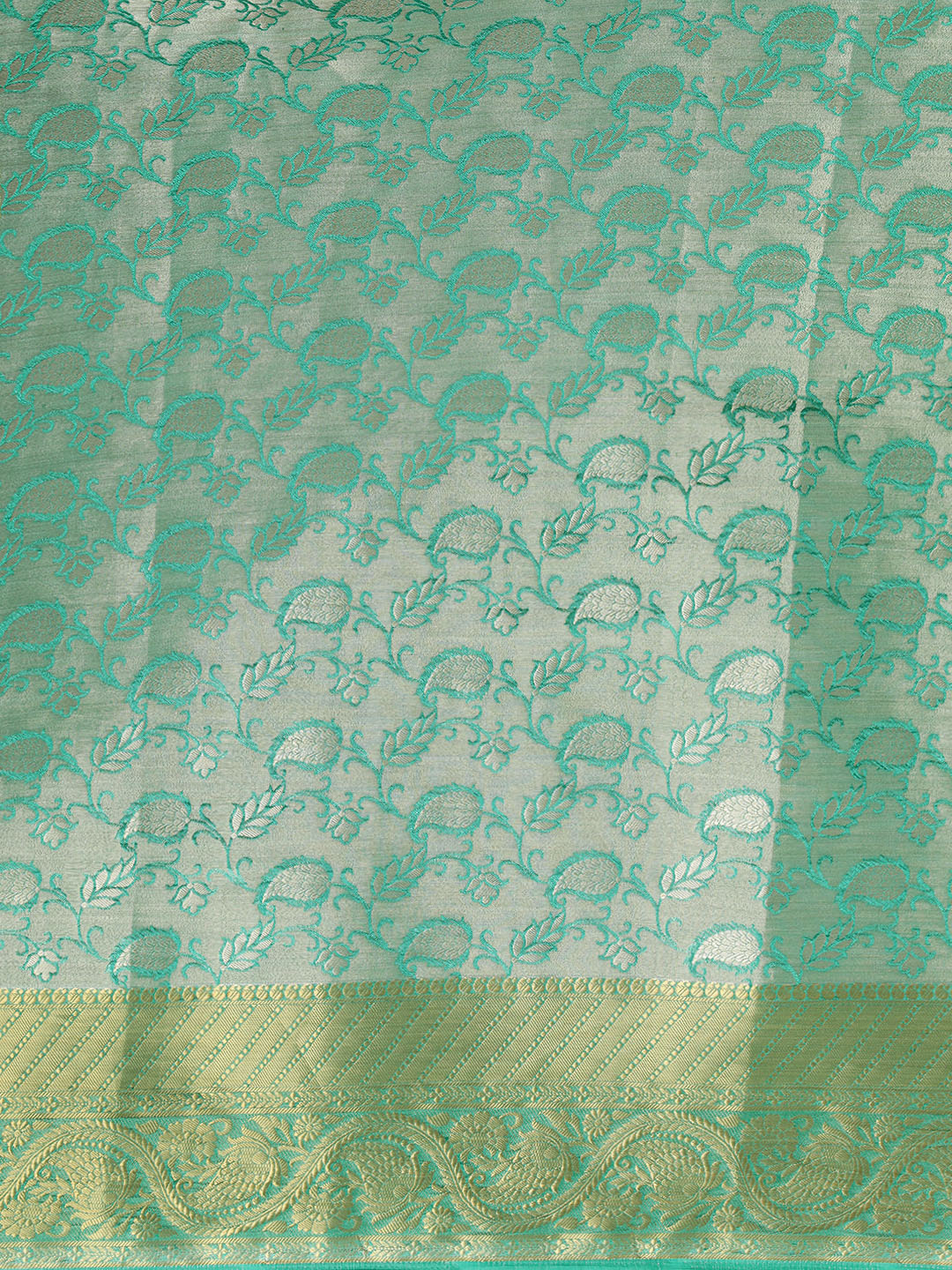 Mimosa Womens Art Silk Saree Kanjivaram Rama Color