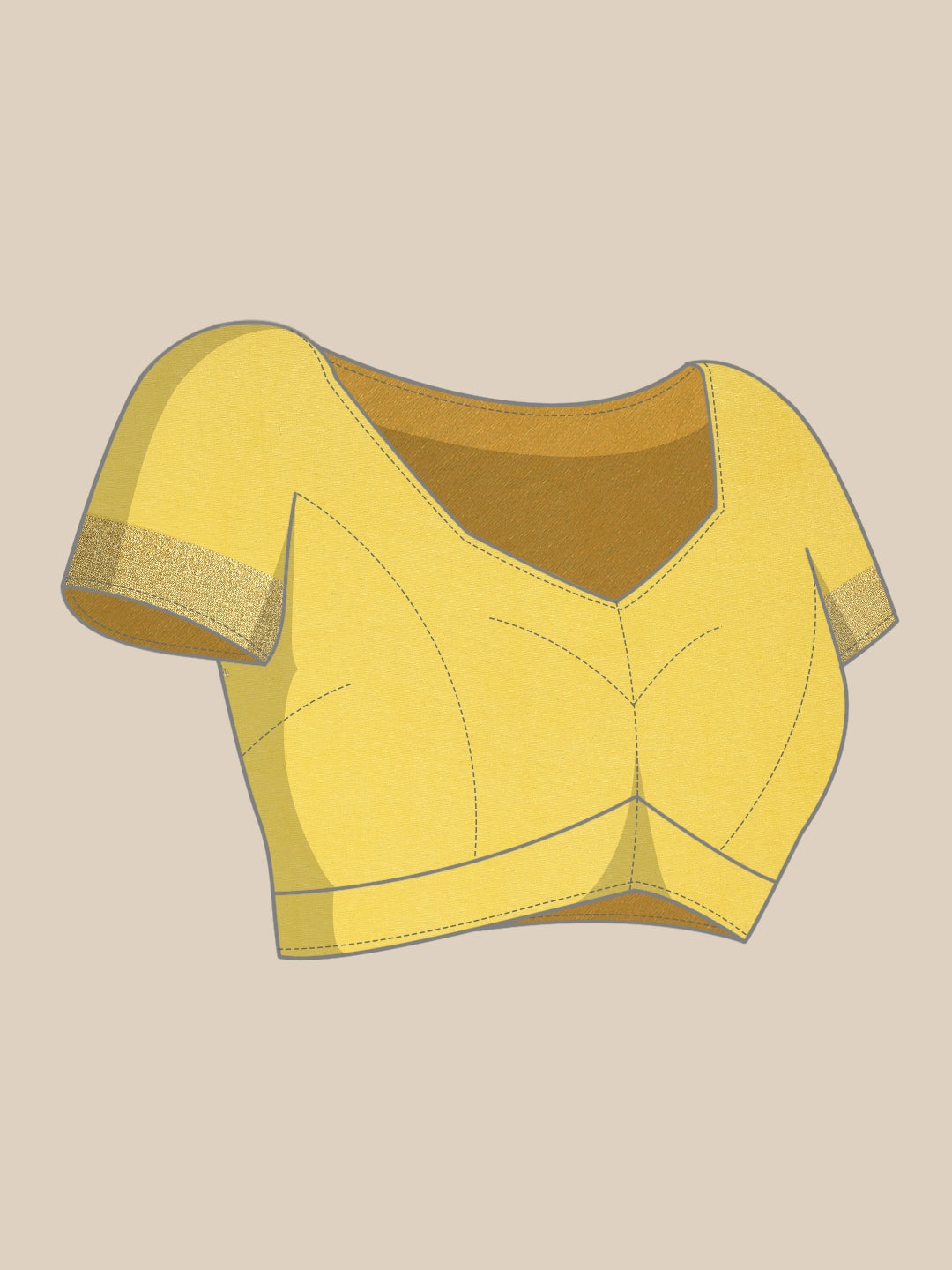 Mimosa Womens Art Silk Saree Kanjivaram Yellow Color