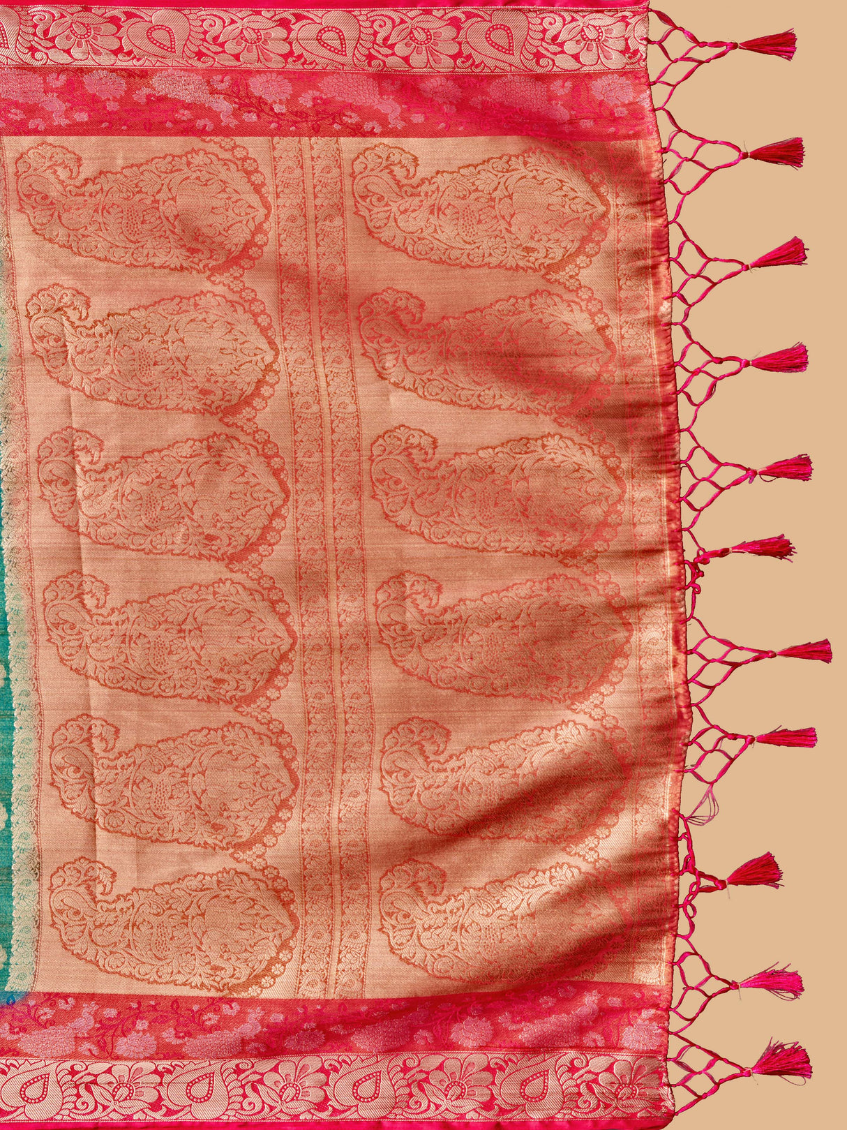 Mimosa Women's Woven Design Kanjivaram Style Art Silk Saree With Blouse Piece : SA0000393ANFREE