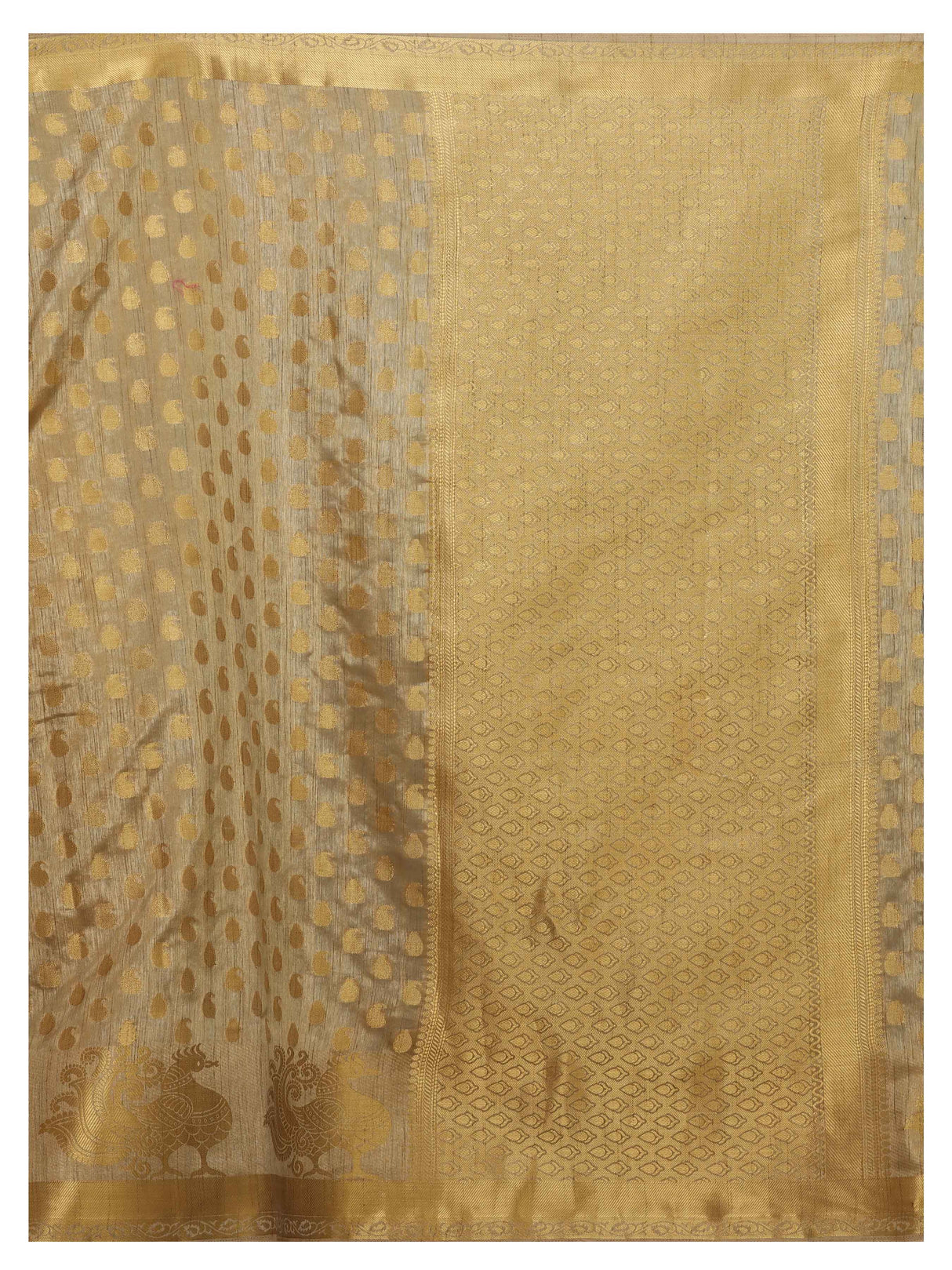 Mimosa Womens Art Silk Saree Kanjivaram Chiku Color