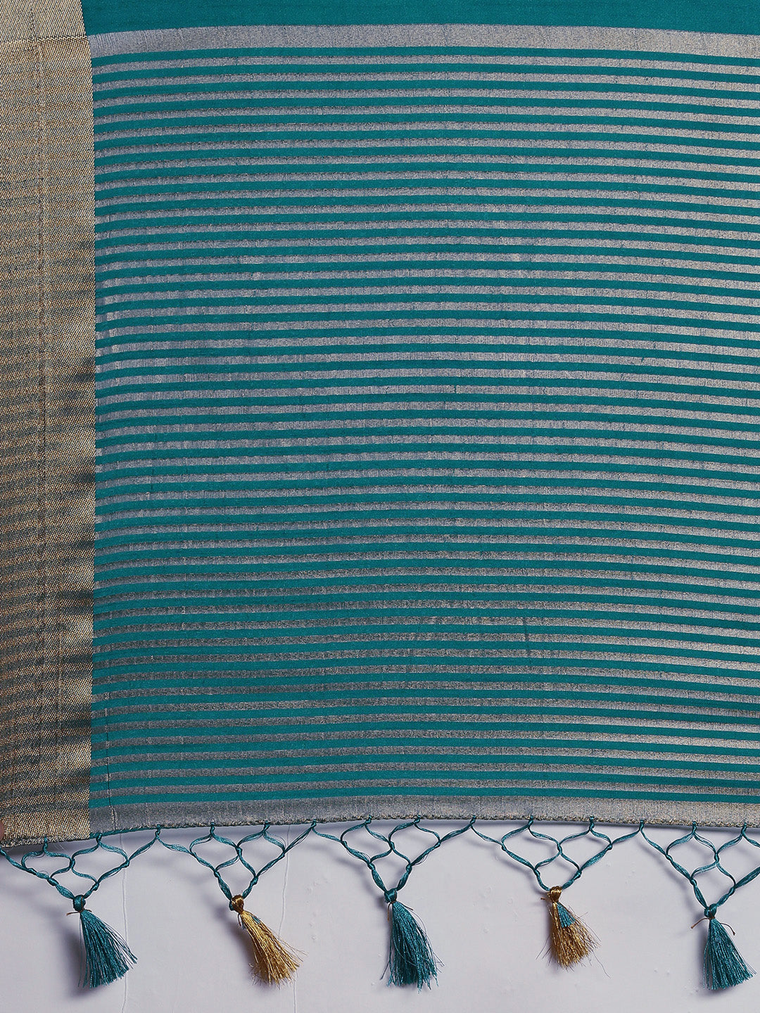 Mimosa Womens Art Silk Saree Kanjivaram style Saffire Color