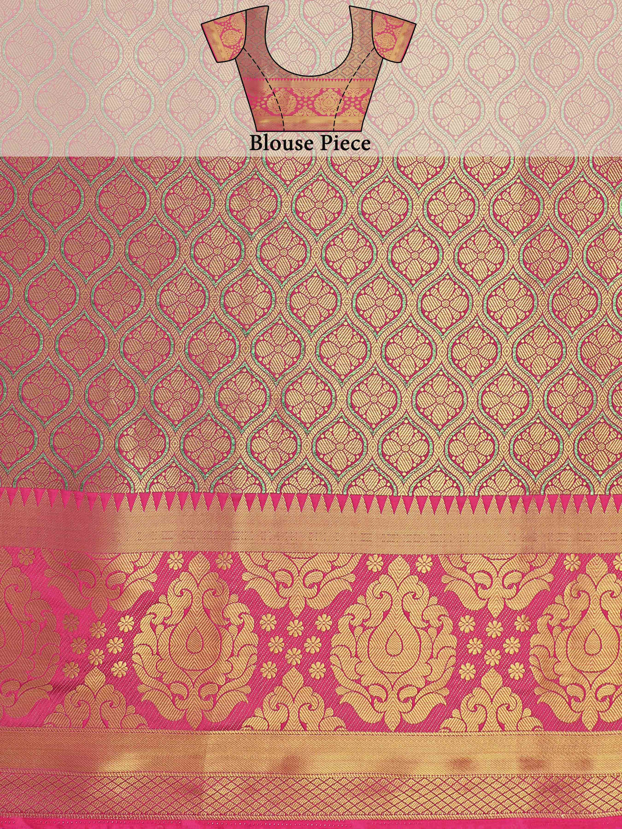 Mimosa Womens Art Silk Saree Kanjivaram Gajjari Color