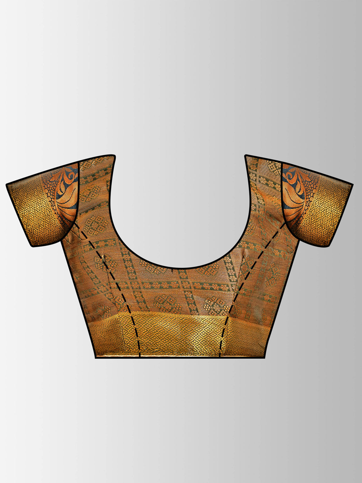 Mimosa Womens Art Silk Saree Kanjivaram Orange Color