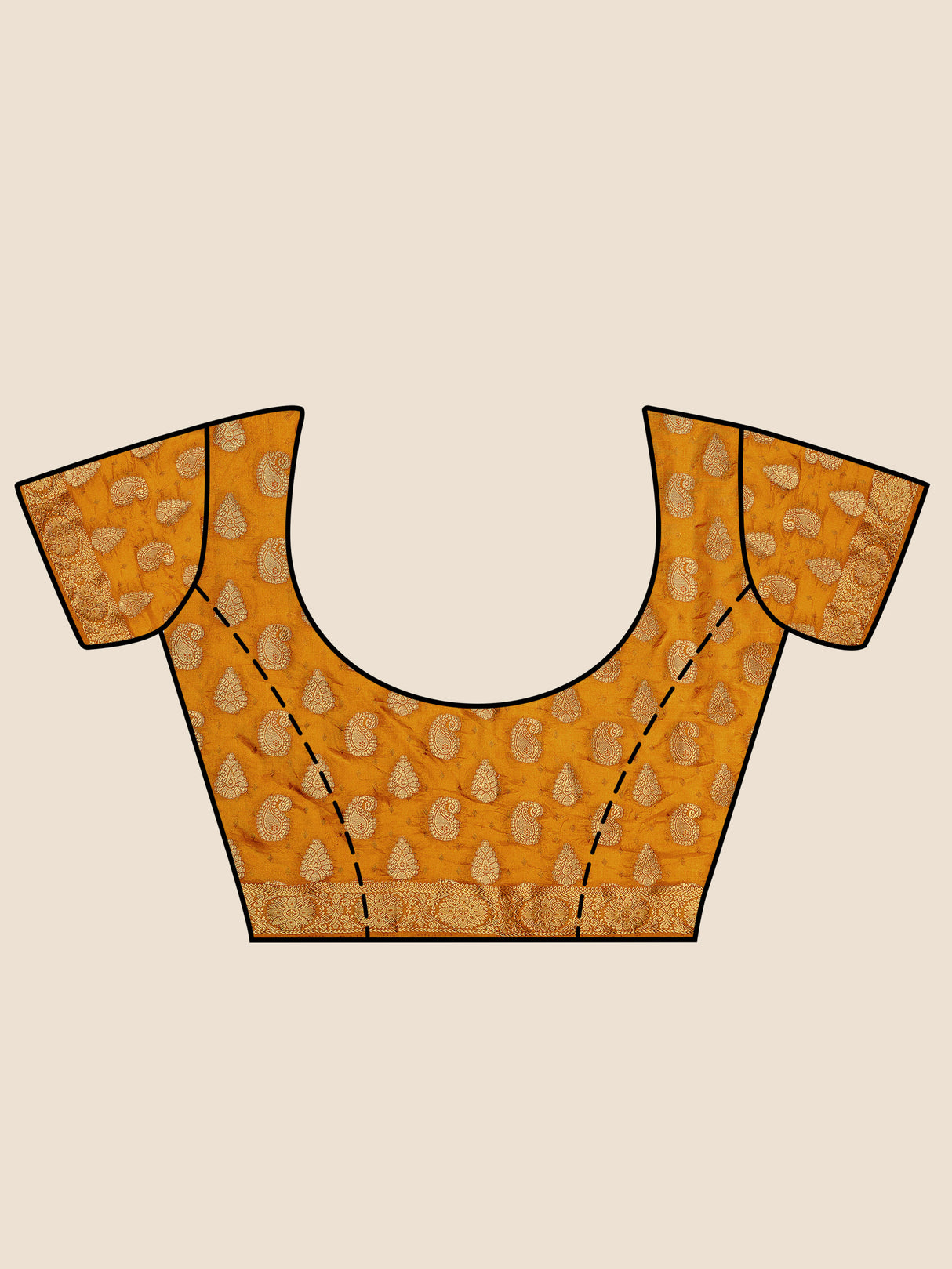 Mimosa Womens Art Silk Saree Kanjivaram Mustard Color