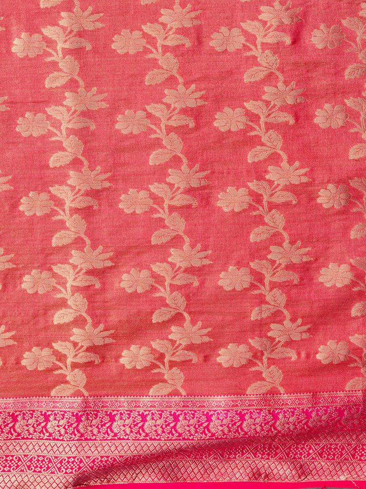 Mimosa Women's Woven Design Kanjivaram Style Art Silk Saree With Blouse Piece : SA0000374RNFREE