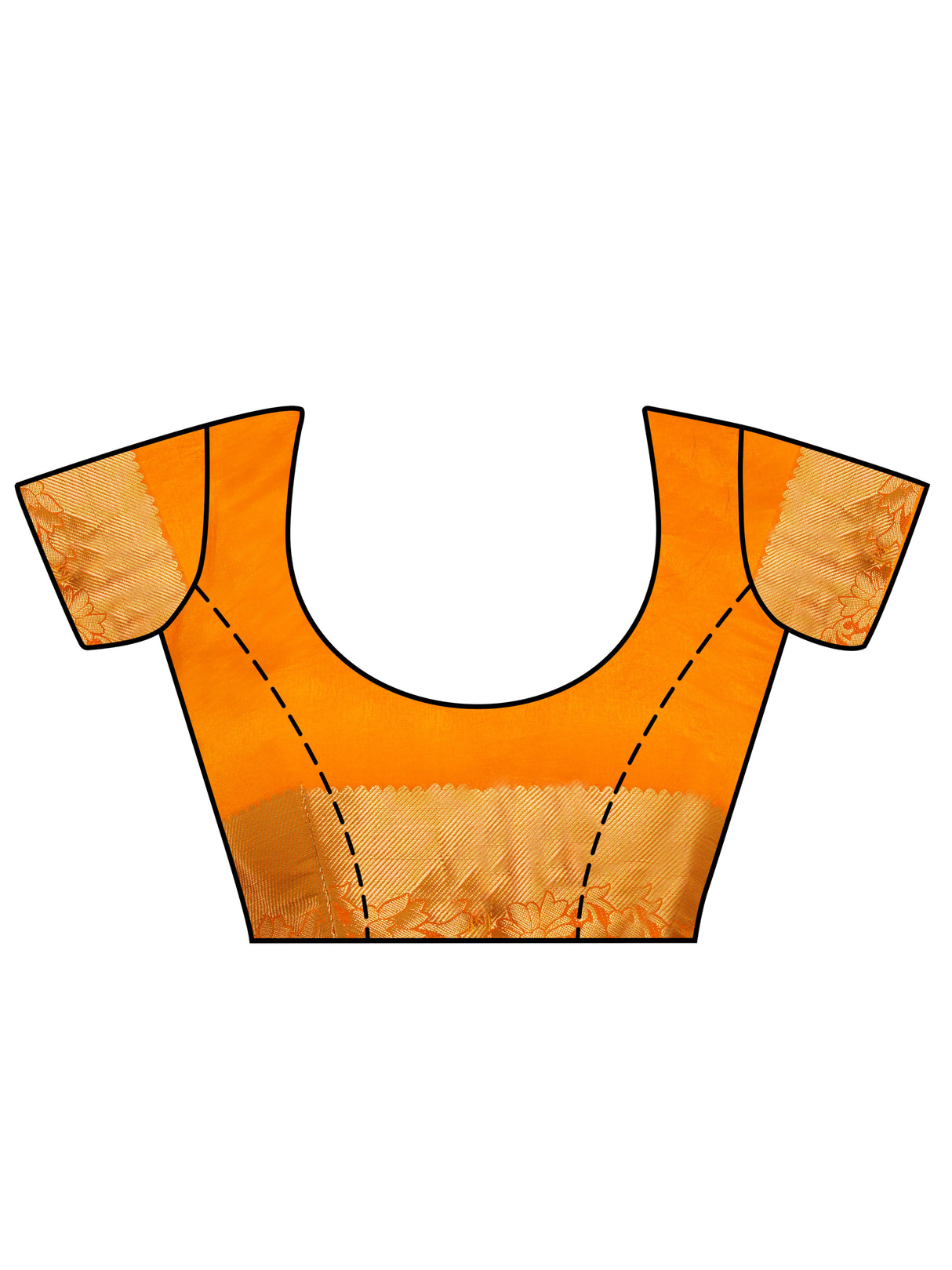 Mimosa Womens Art Silk Saree Kanjivaram Gold Color