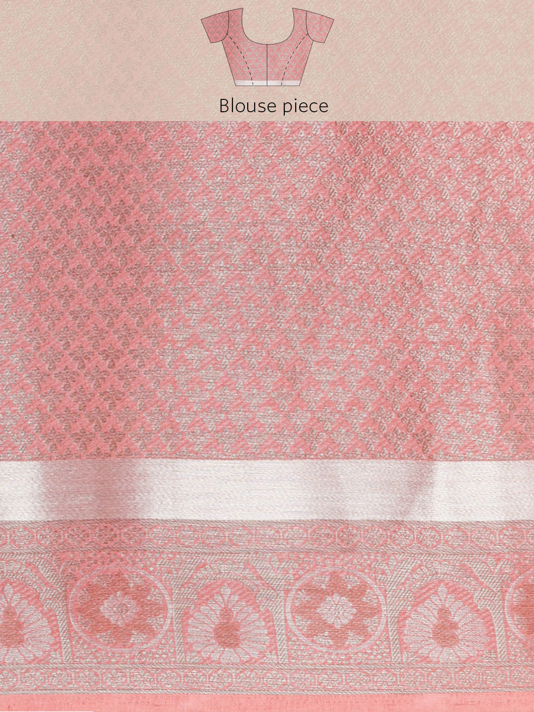 Mimosa Womens Art Silk Saree Kanjivaram Pink Color