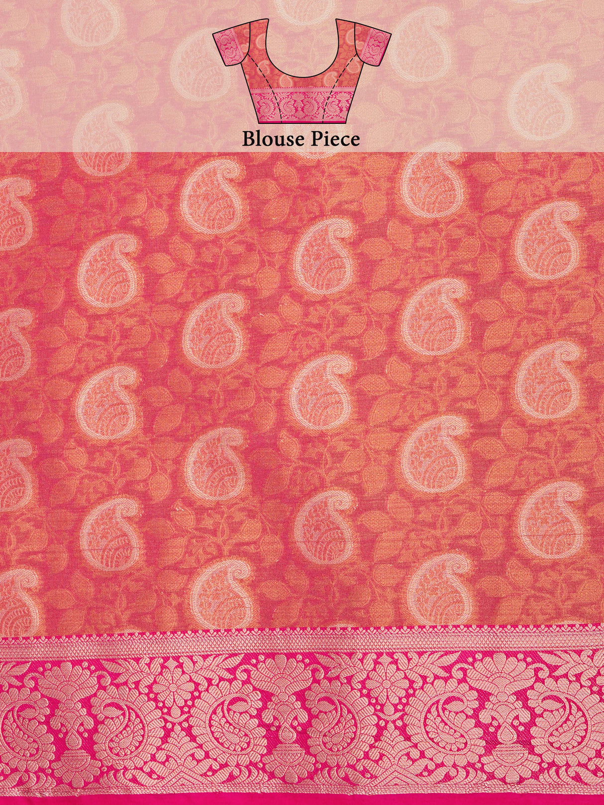 Mimosa Women's Woven Design Kanjivaram Style Art Silk Saree With Blouse Piece : SA0000412PCFREE