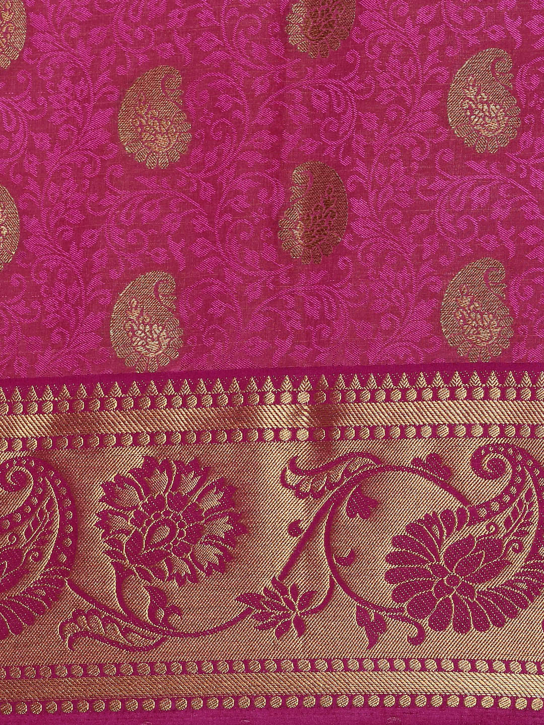 Mimosa Womens Art Silk Saree Kanjivaram Mejanta Color