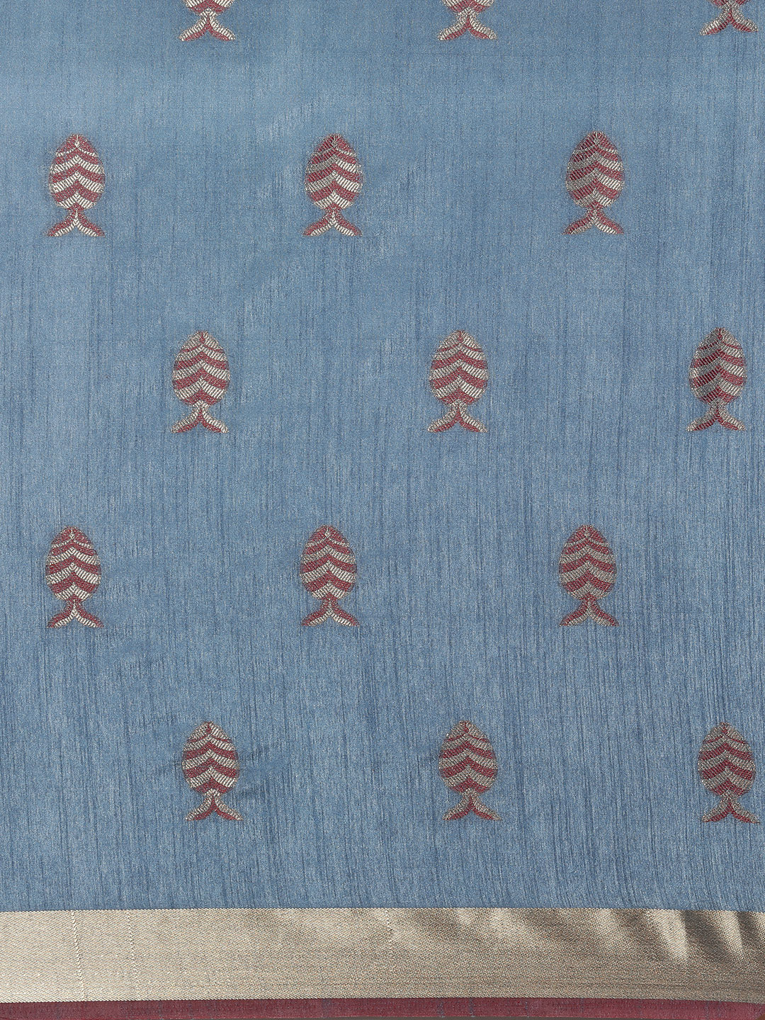 Mimosa Womens Art Silk Saree Kanjivaram style Grey Color