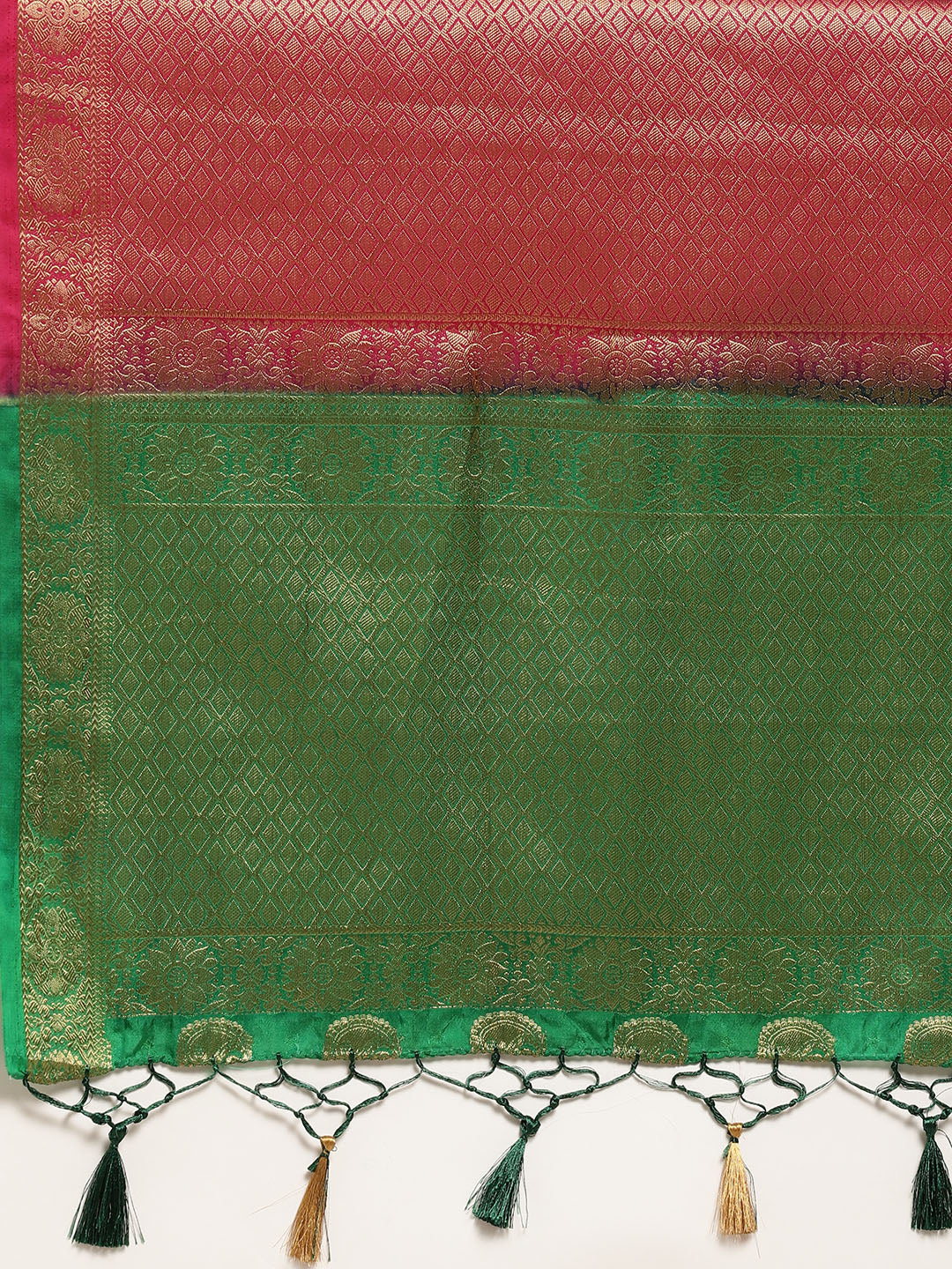 Mimosa Womens Art Silk Saree Kanjivaram Pista Color