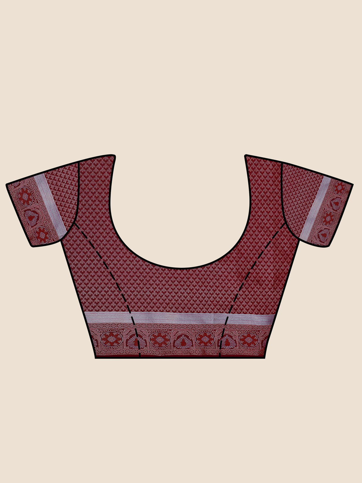 Mimosa Womens Art Silk Saree Kanjivaram Maroon Color