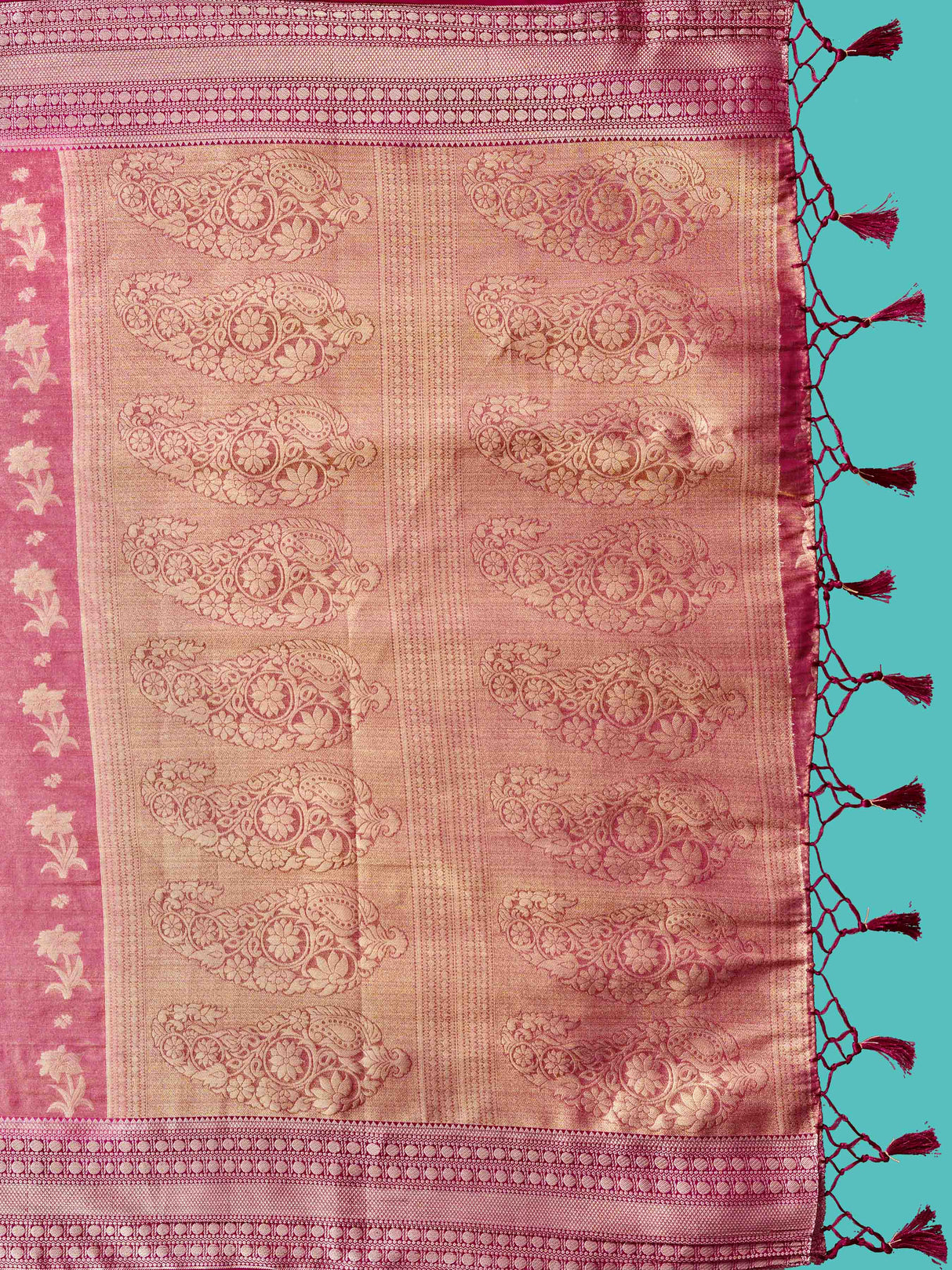 Mimosa Women's Woven Design Kanjivaram Style Art Silk Saree With Blouse Piece : SA0000376RNFREE