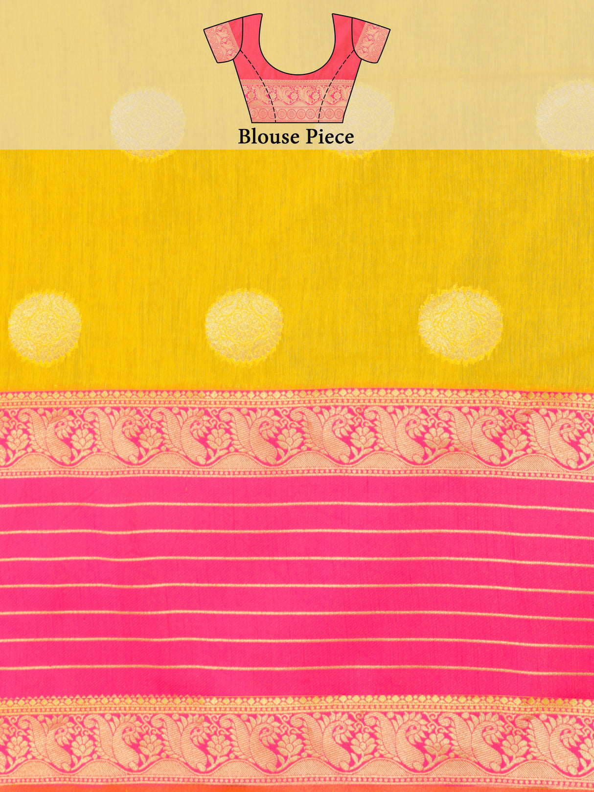 Mimosa Women's Woven Design Kanjivaram Style Art Silk Saree With Blouse Piece : SA0000869GD